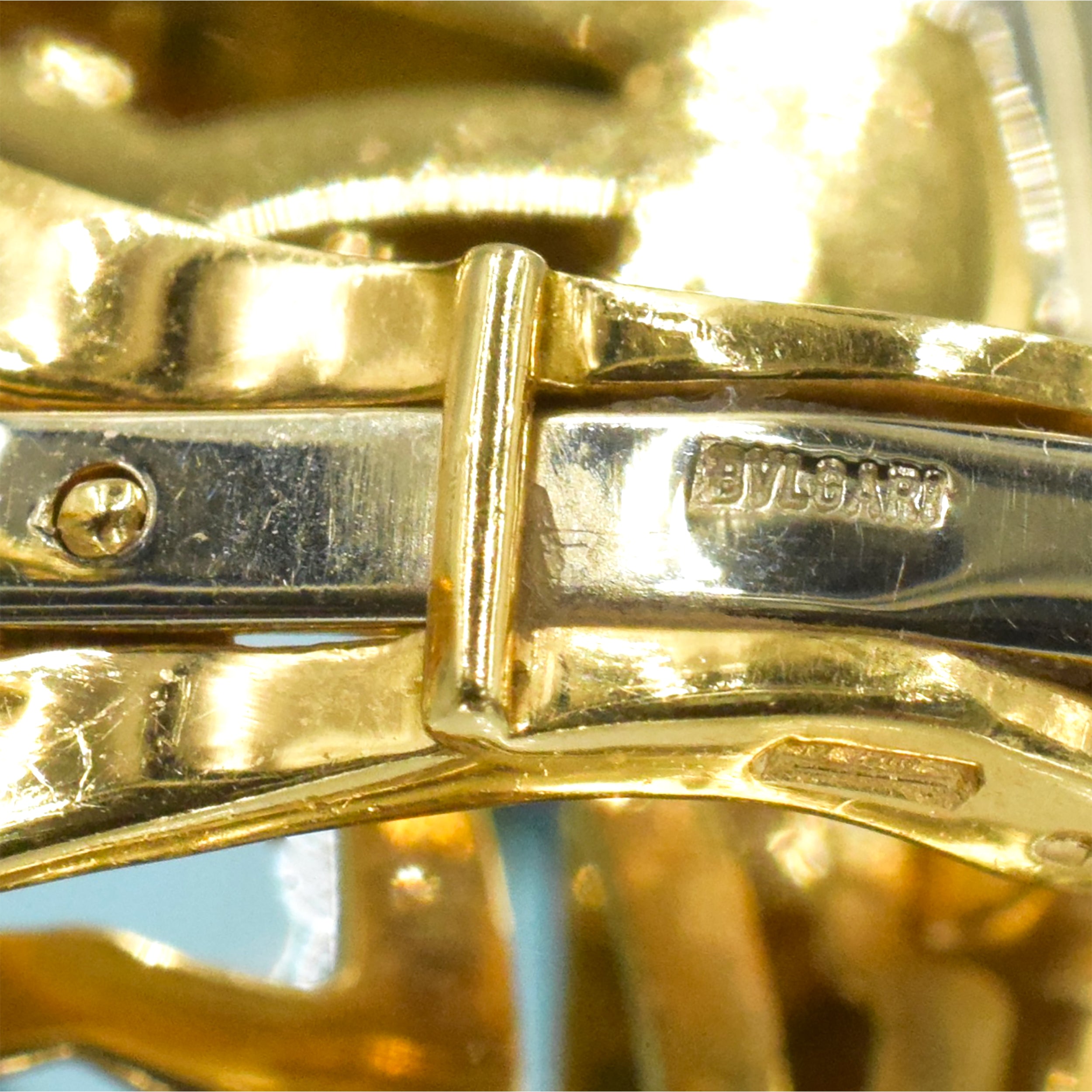 Iconic Bulgari Topaz Pyramid Earrings and Ring Set