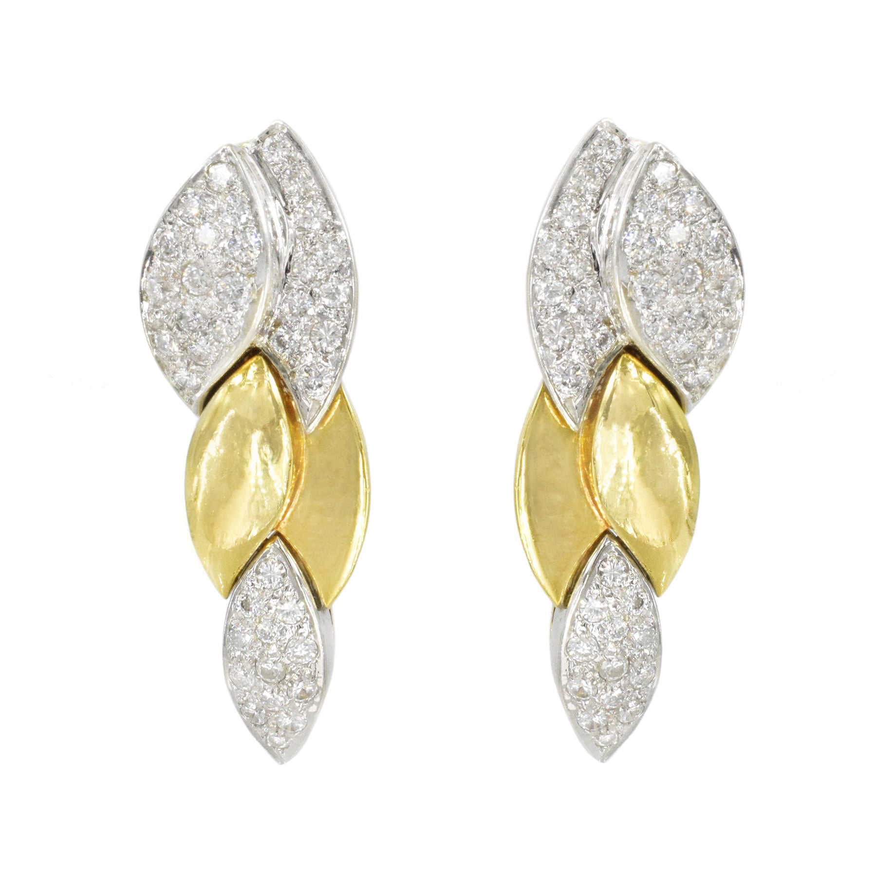 Vintage 2.65ct Diamond Drop Earrings