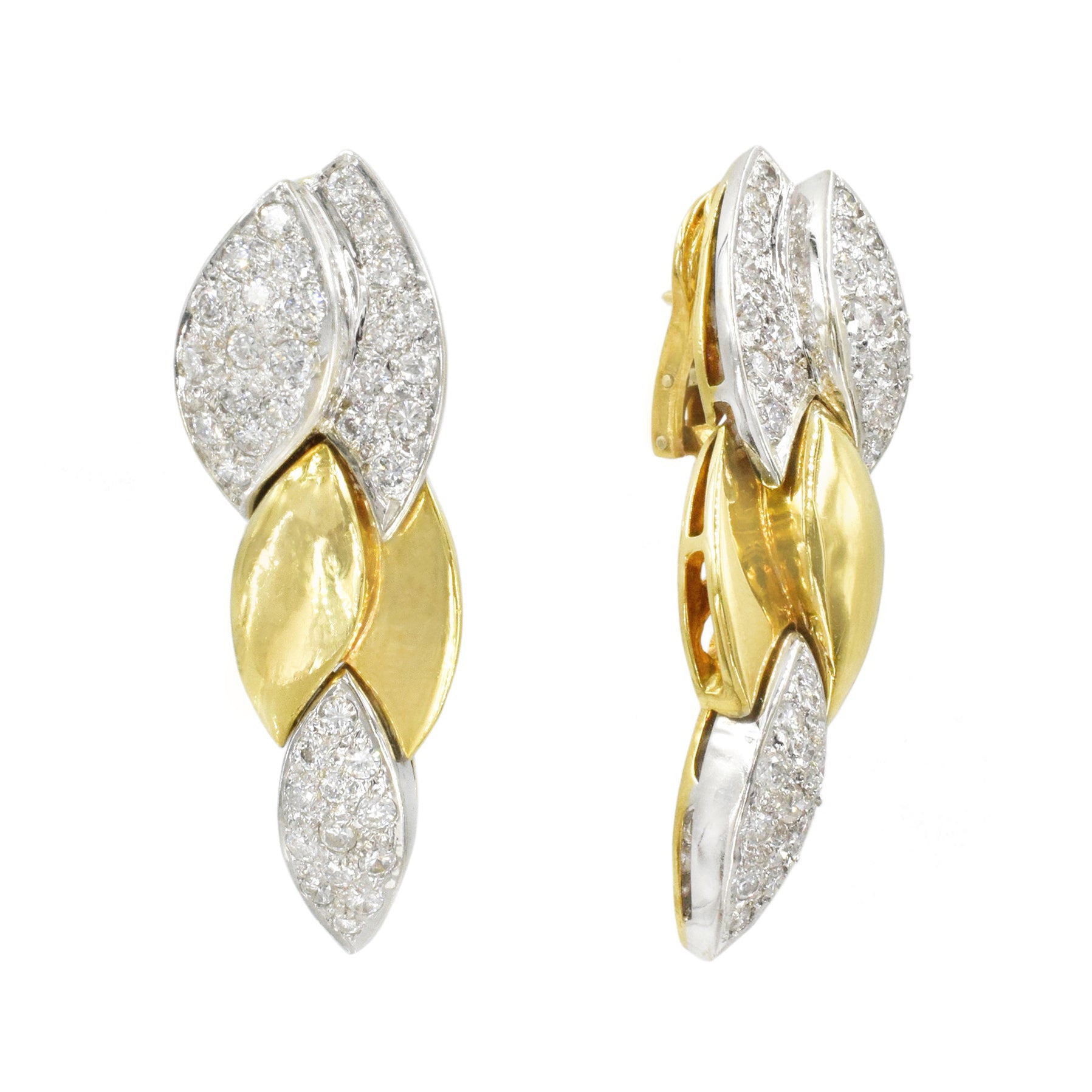 Vintage 2.65ct Diamond Drop Earrings