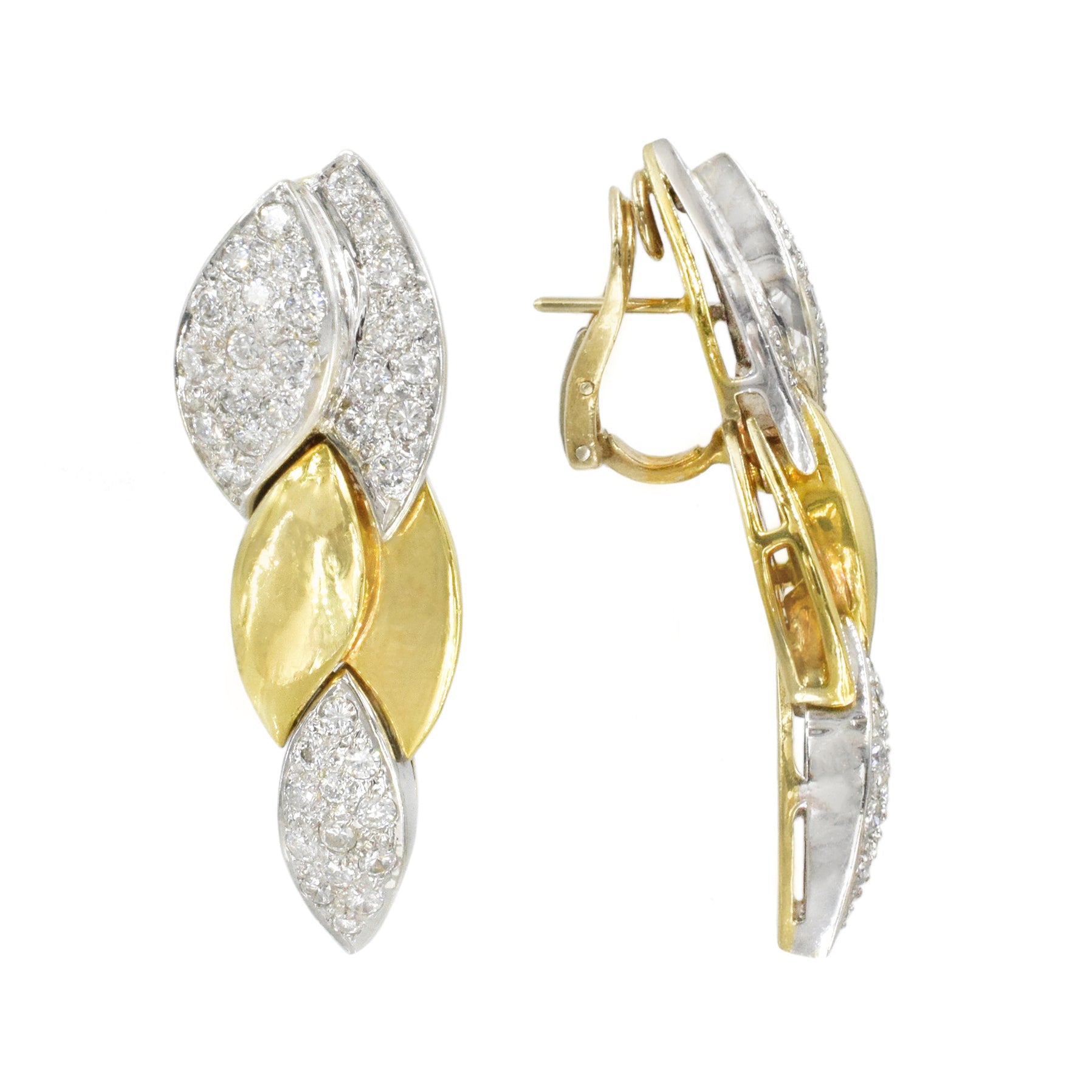 Vintage 2.65ct Diamond Drop Earrings