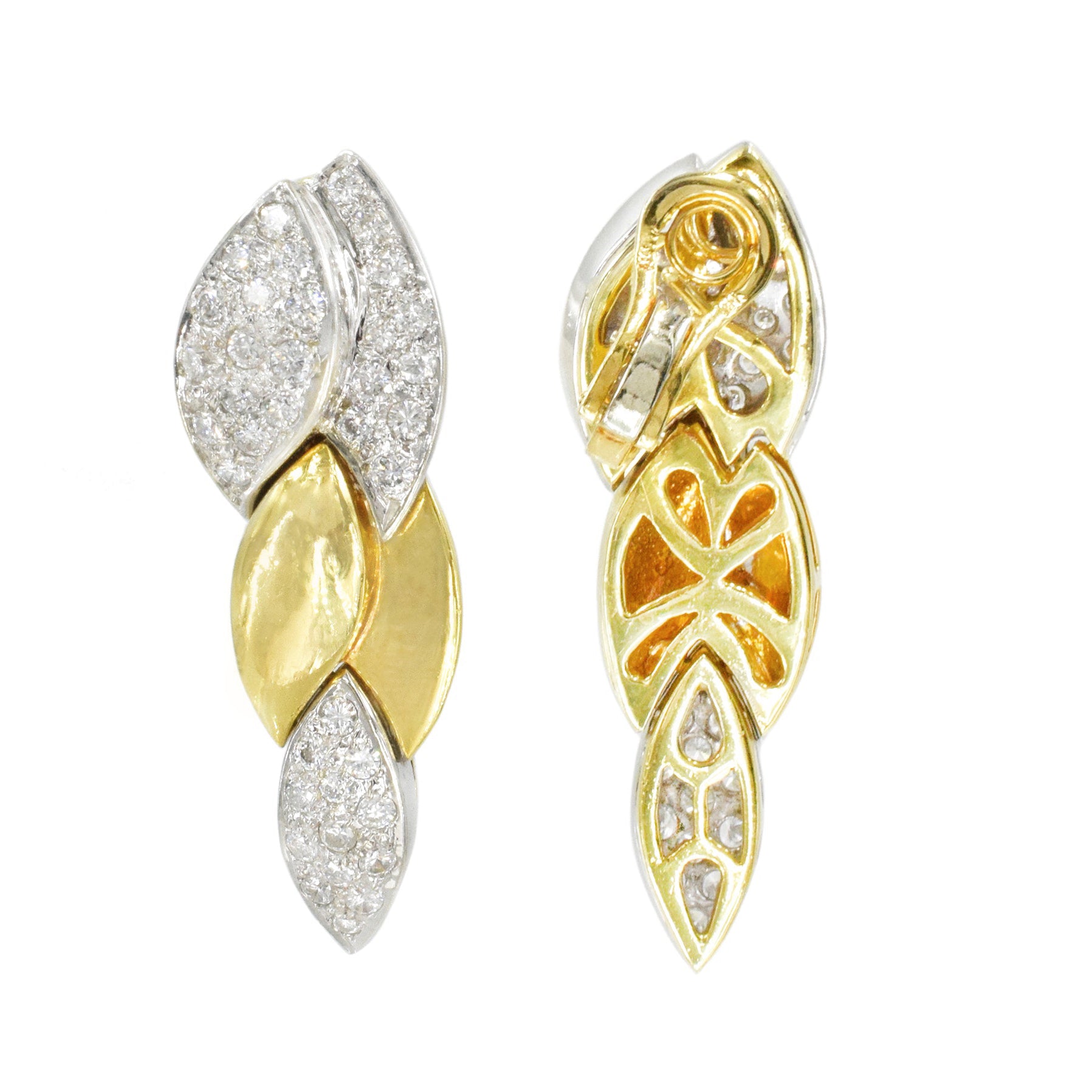 Vintage 2.65ct Diamond Drop Earrings