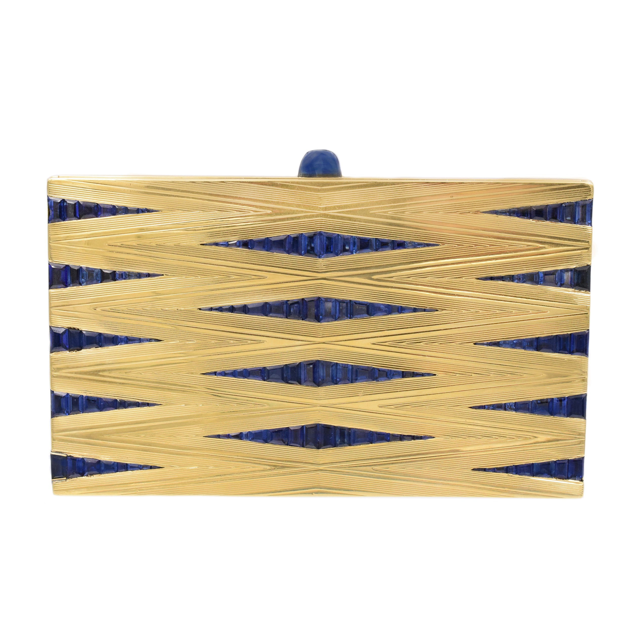 1925 Sapphire Box in 18k Yellow Gold