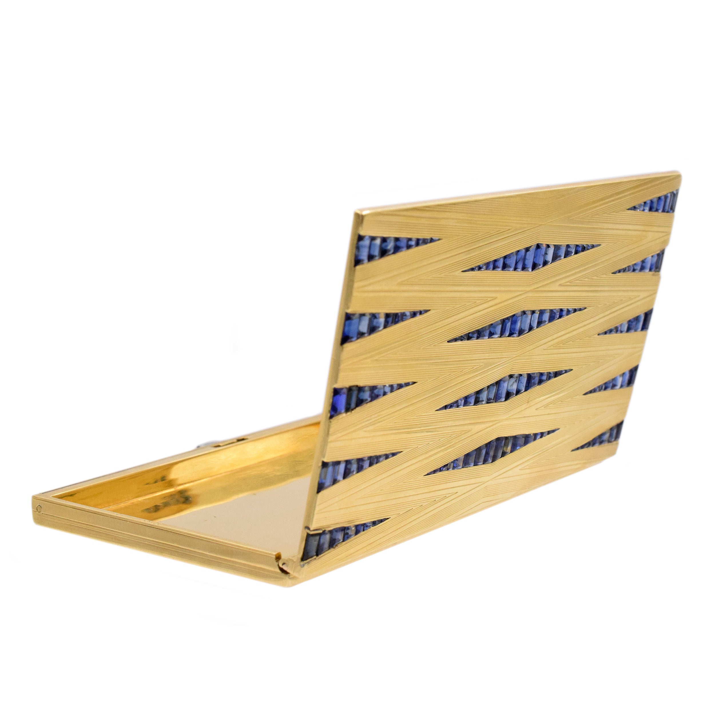 1925 Sapphire Box in 18k Yellow Gold