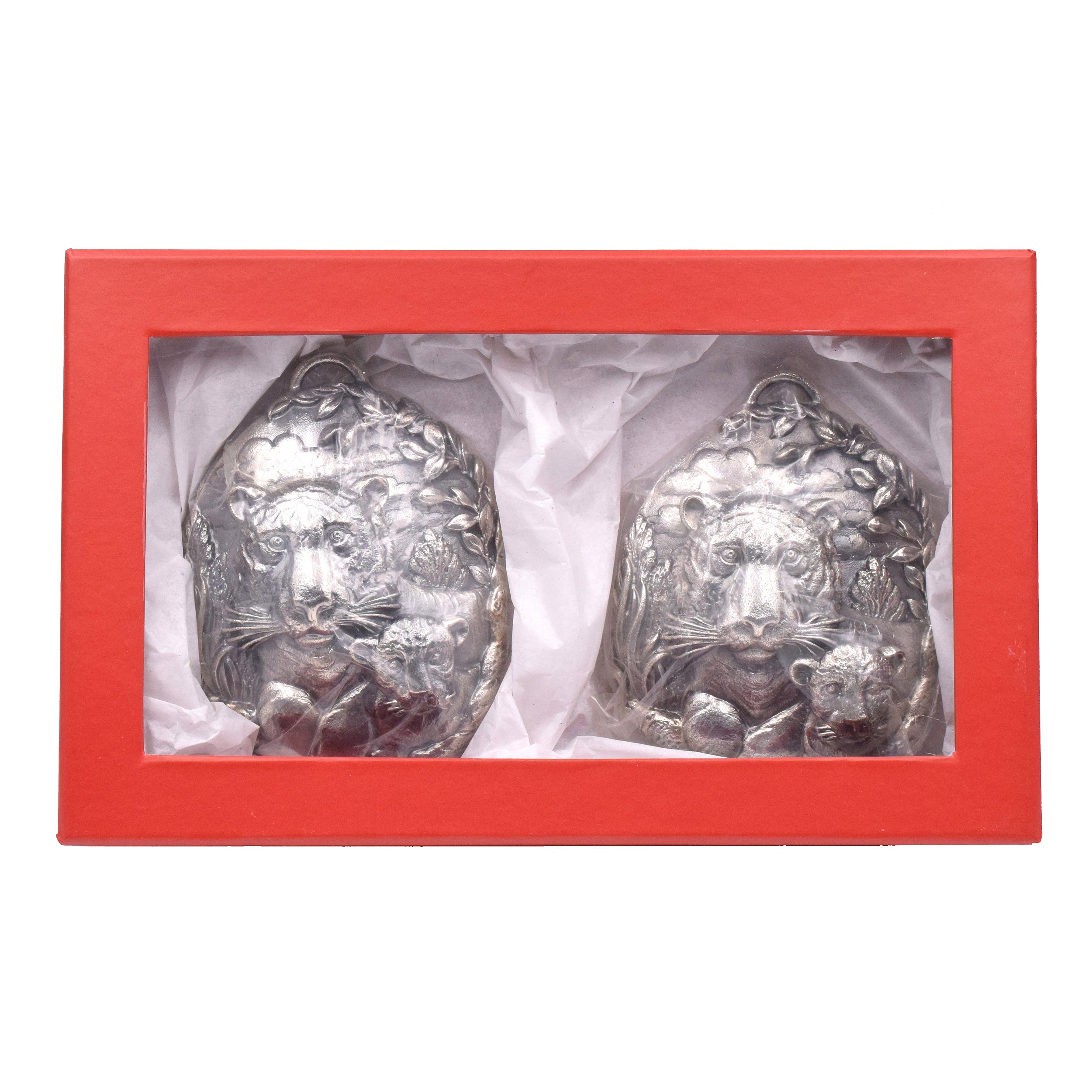 Buccellati Sterling Silver Limited Edition Mother Tiger With Cub Christmas Ornament