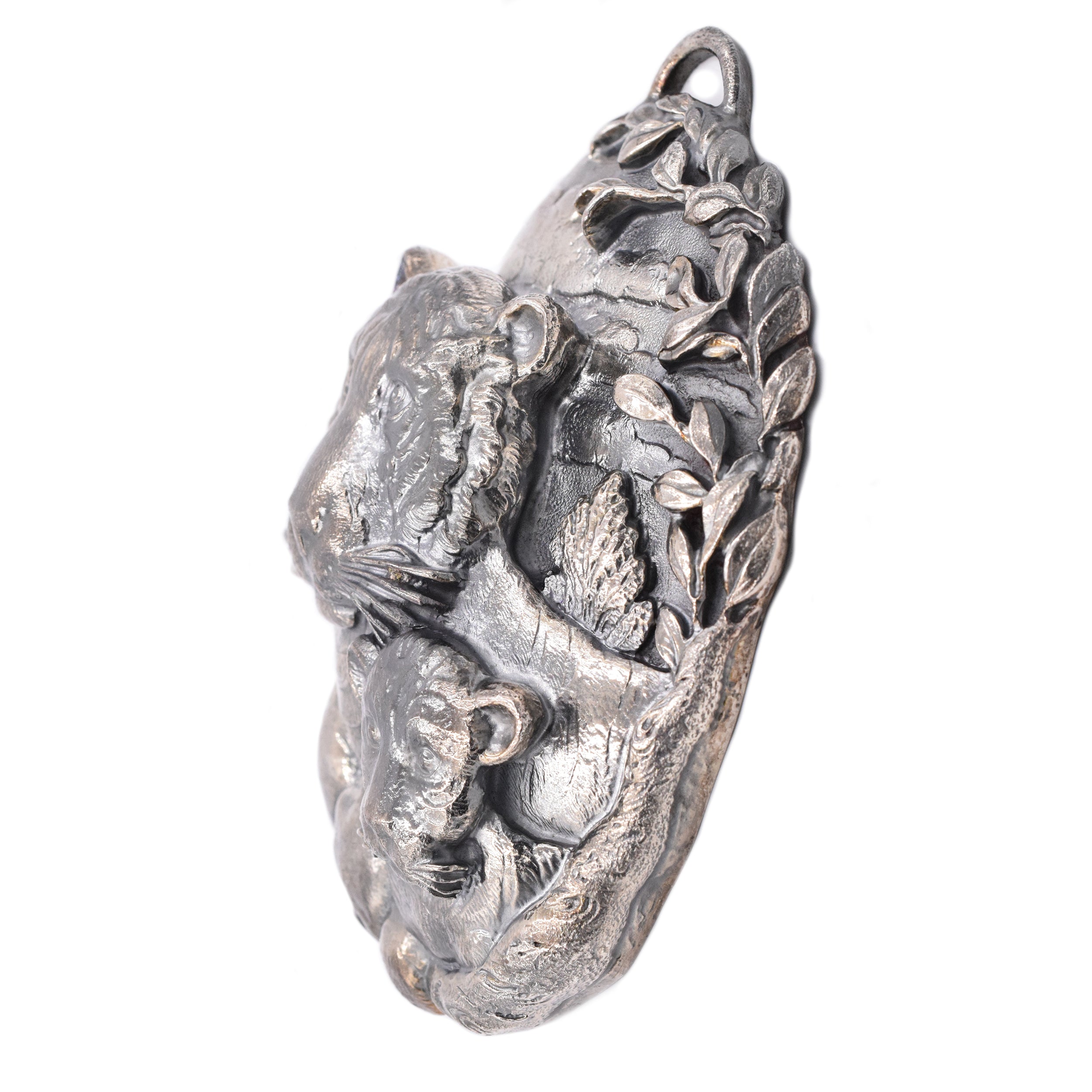 Buccellati Sterling Silver Limited Edition Mother Tiger With Cub Christmas Ornament