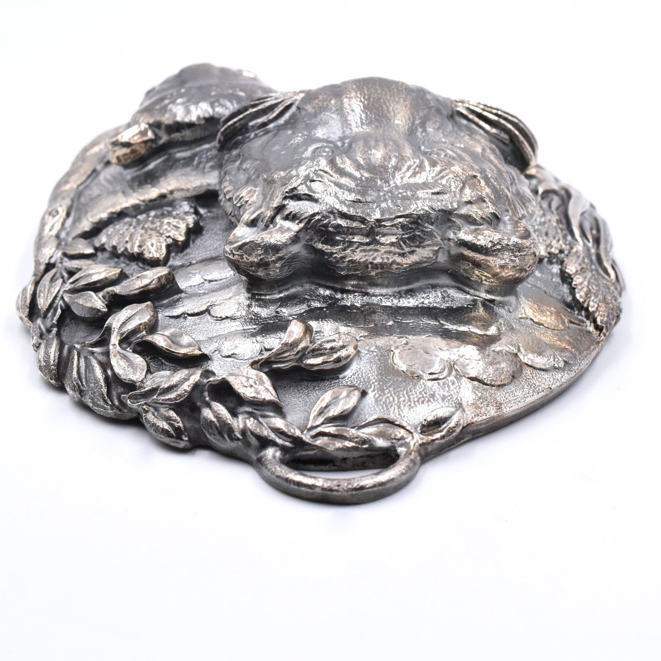 Buccellati Sterling Silver Limited Edition Mother Tiger With Cub Christmas Ornament