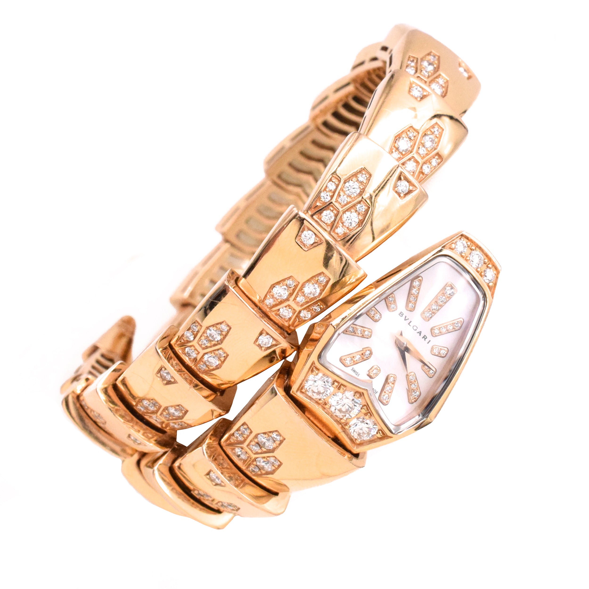 Bulgari Iconic Serpenti Wristwatchi in 18k Rose Gold