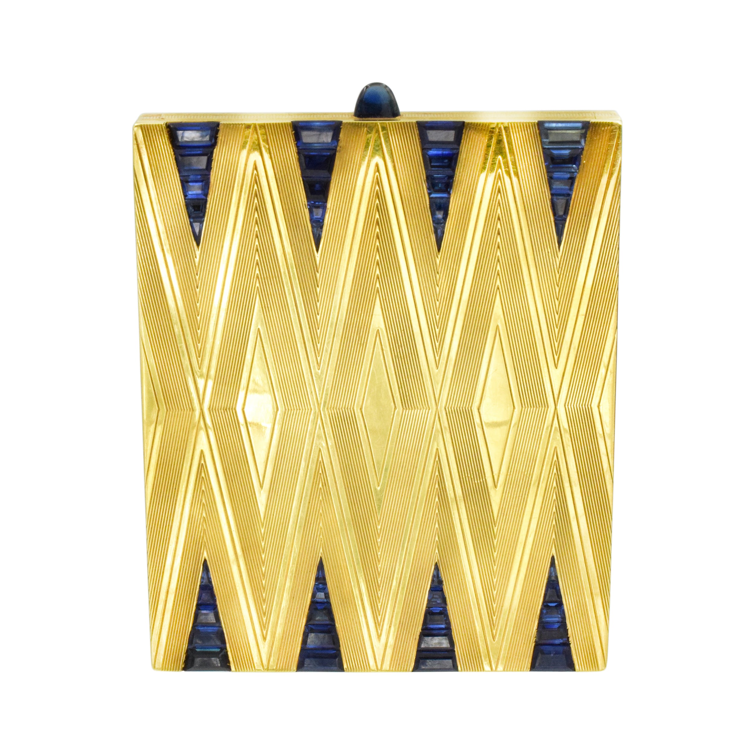 1925 SAPPHIRE BOX IN 18K YELLOW GOLD
