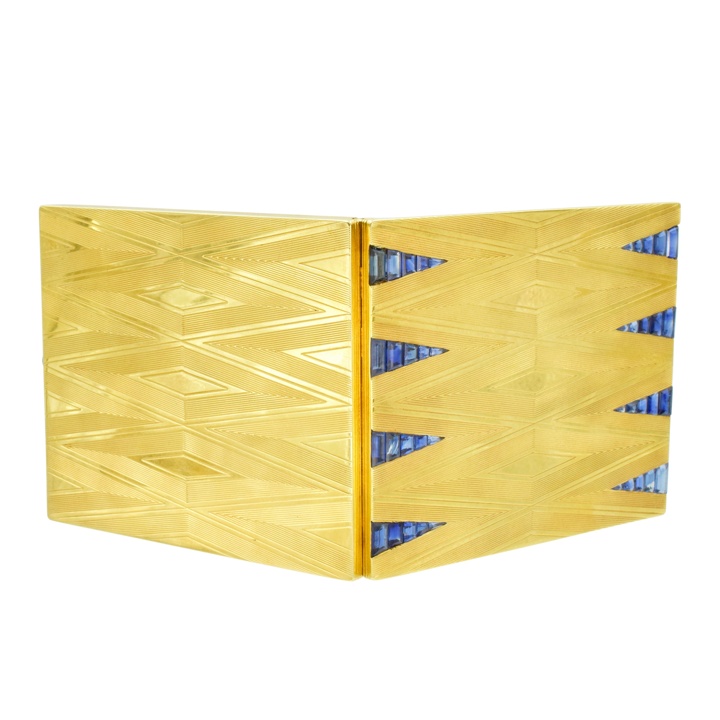 1925 SAPPHIRE BOX IN 18K YELLOW GOLD