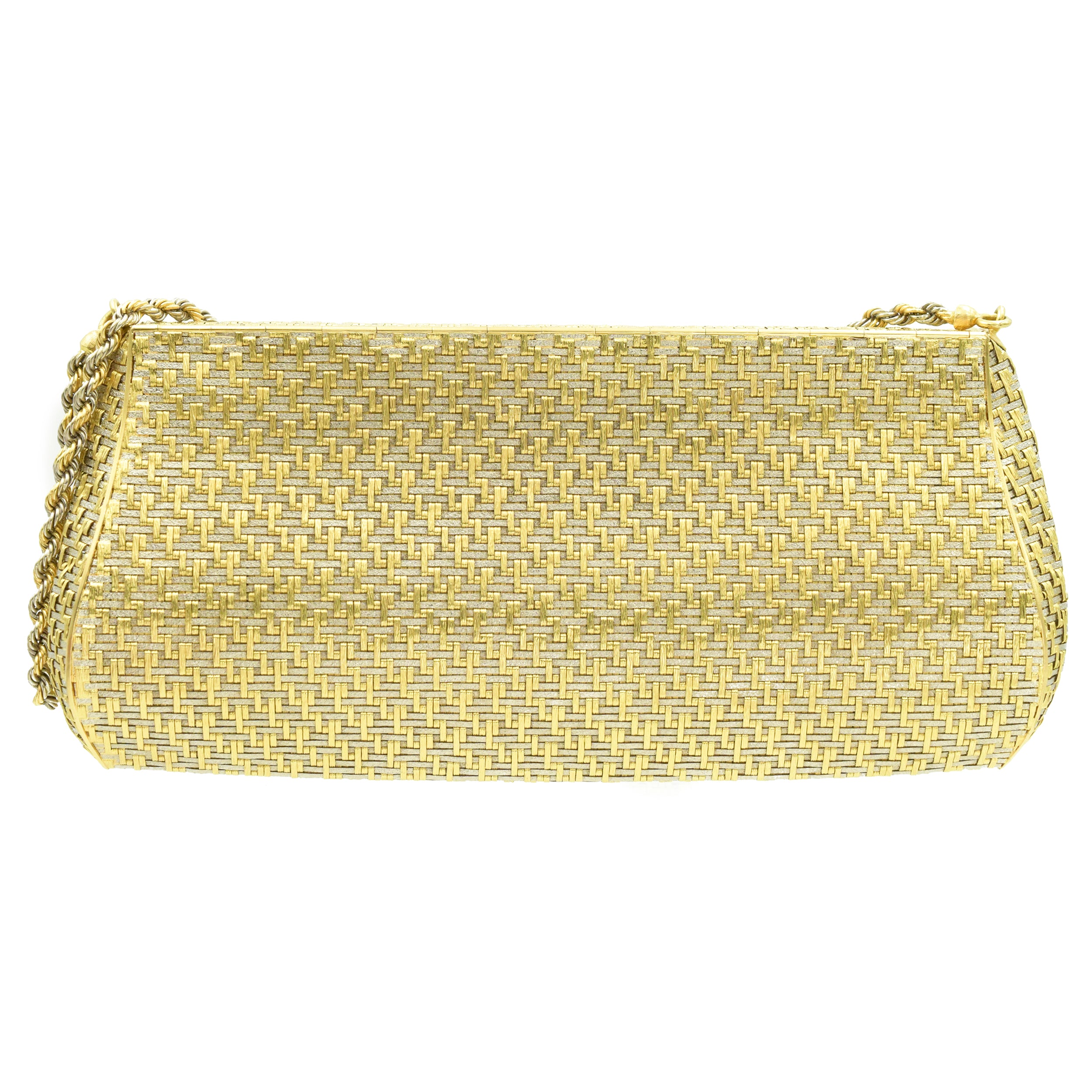 1950's Cartier 18k Gold Woven Evening Bag
