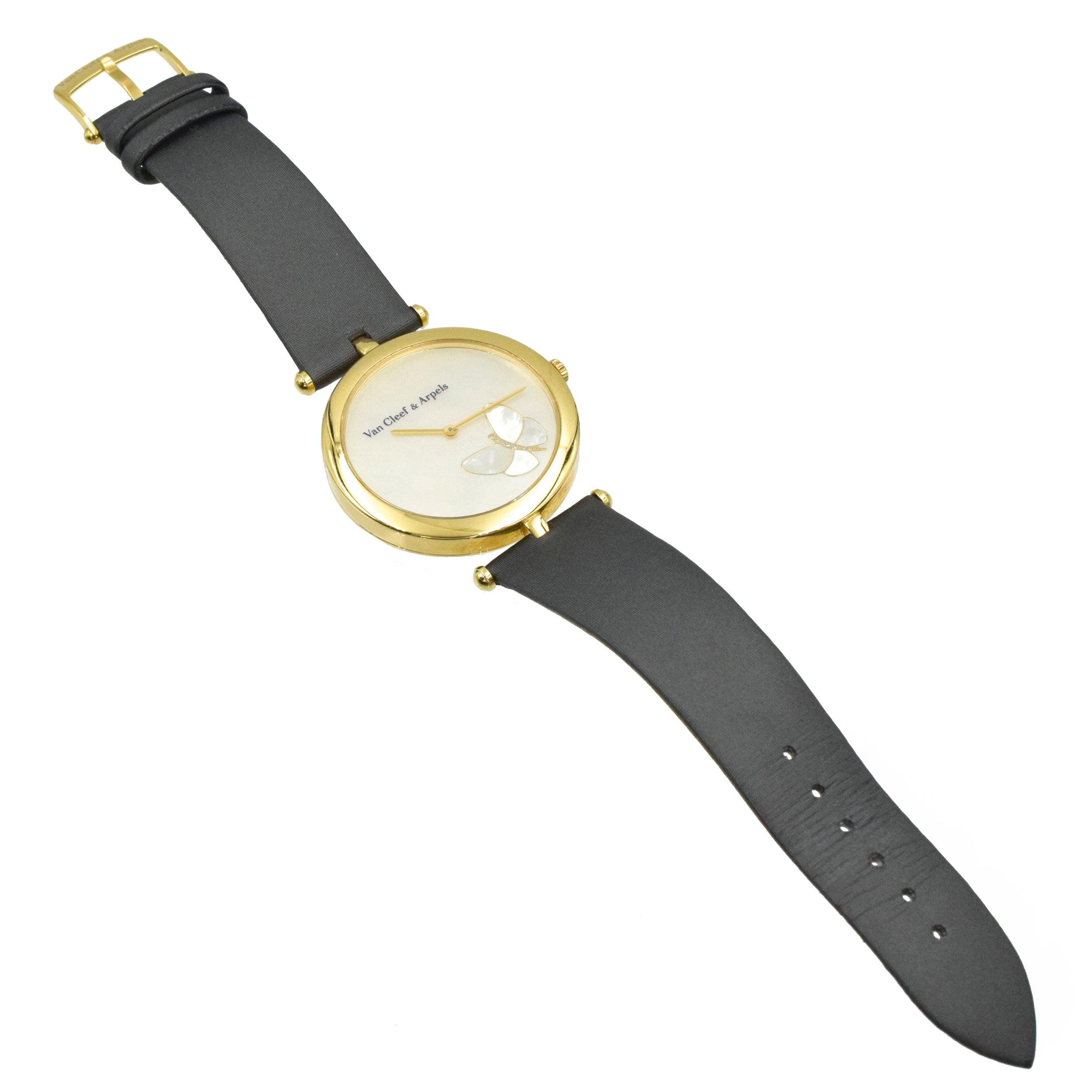 Van Cleef & Arpels "Papillon" Mother of Pearl and Diamond Ladies Wristwatch
