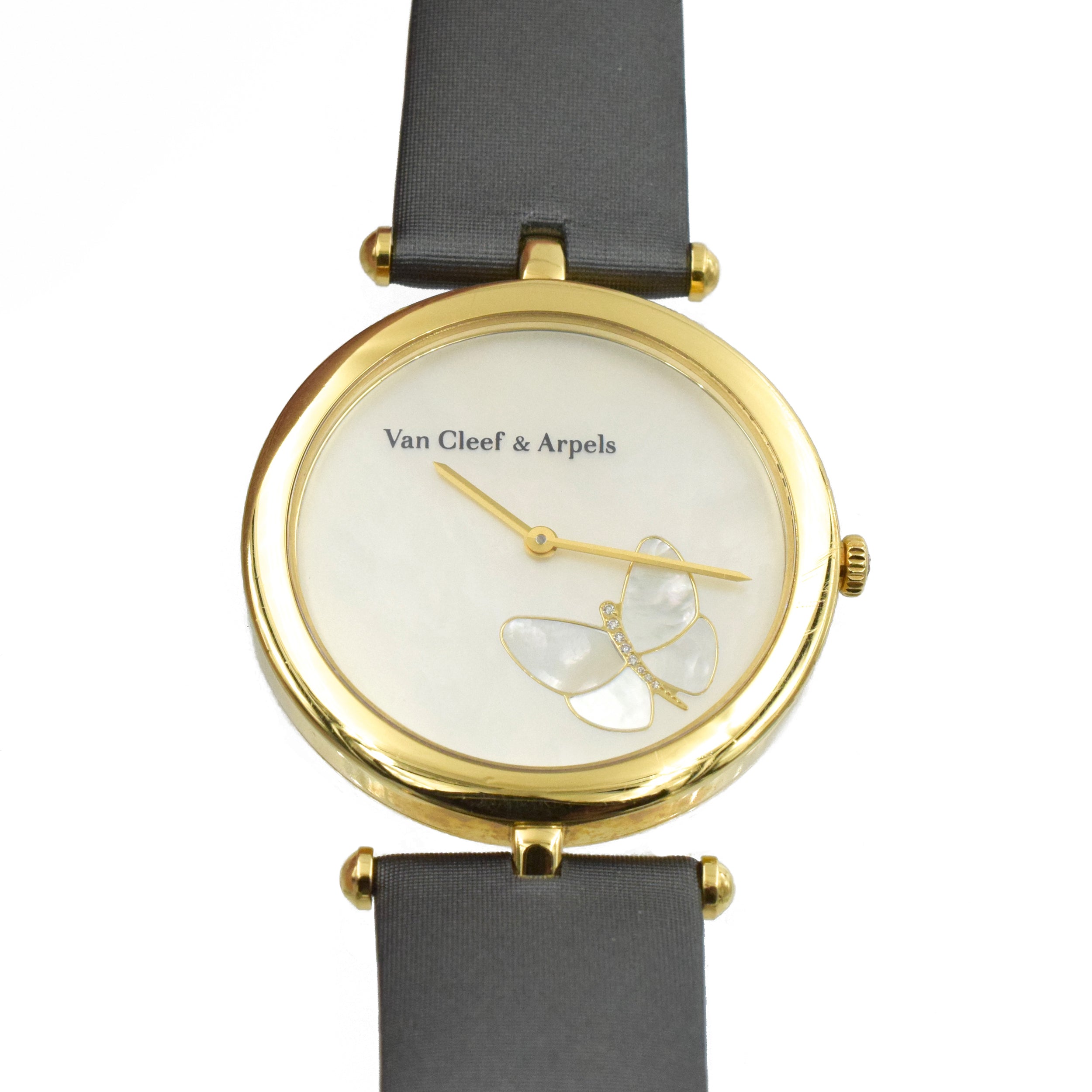 Van Cleef & Arpels "Papillon" Mother of Pearl and Diamond Ladies Wristwatch