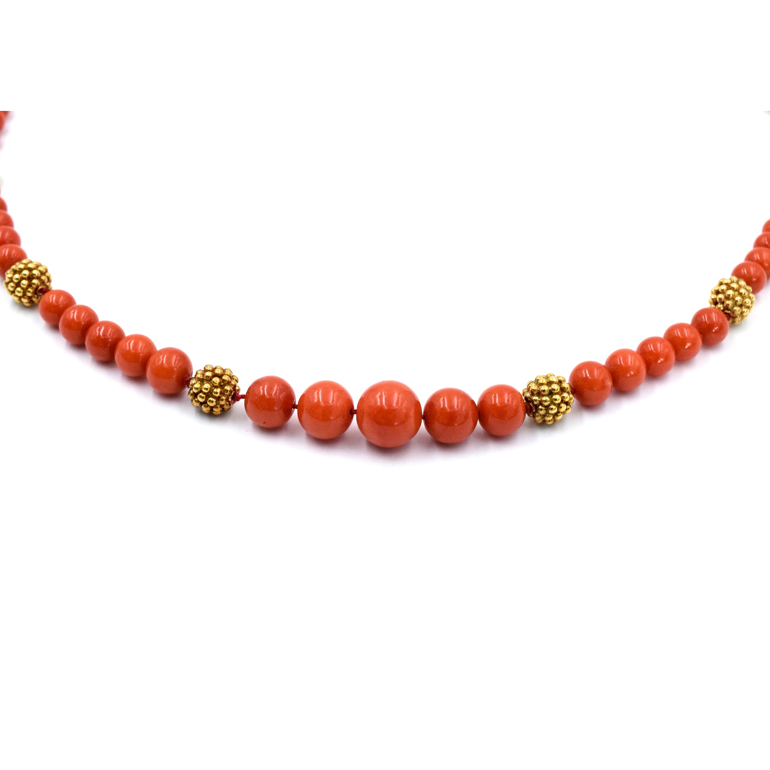 Coral & 18k Yellow Gold Necklace by Van Cleef & Arpels