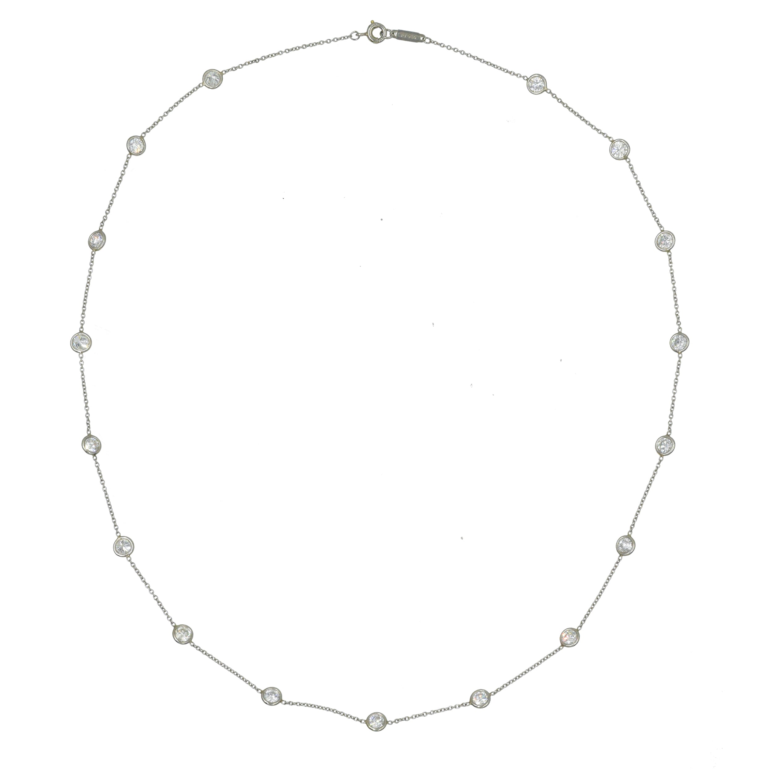 3.50ct Diamond by the yard necklace in platinum