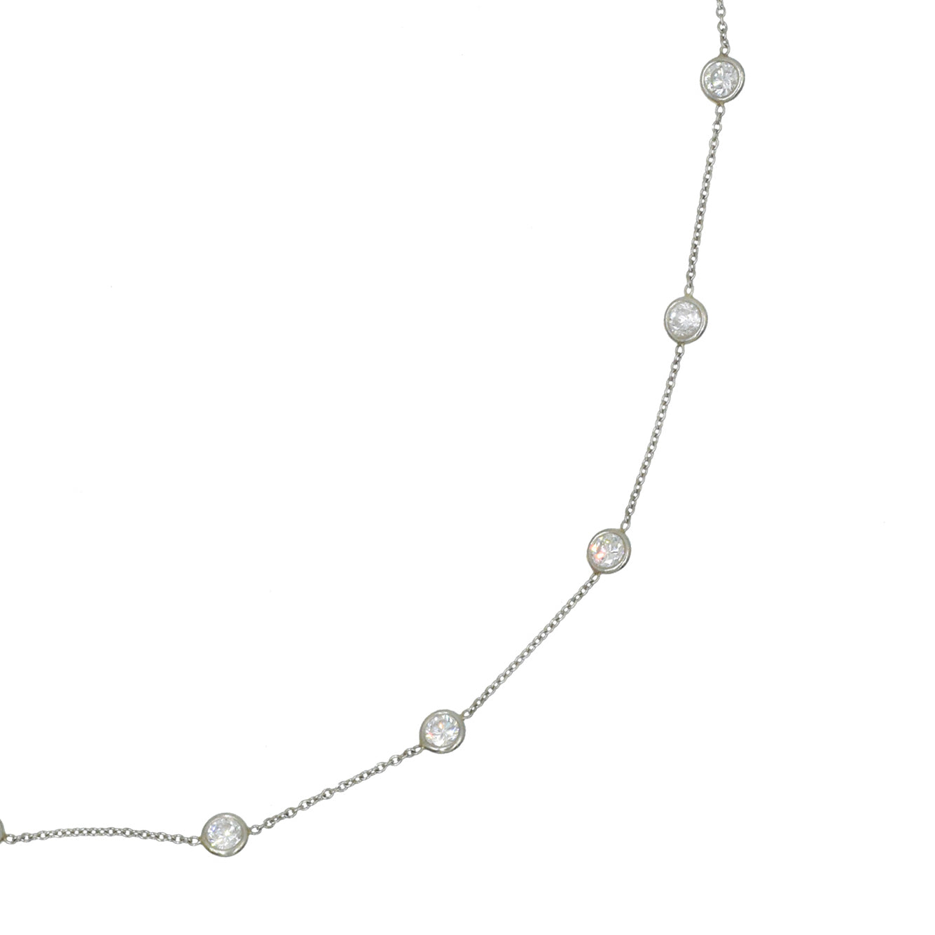 3.50ct Diamond by the yard necklace in platinum