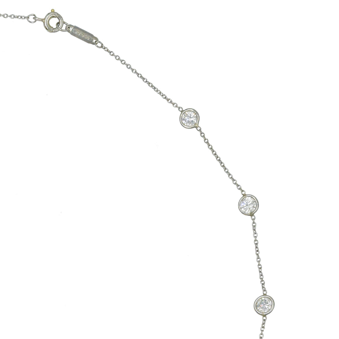 3.50ct Diamond by the yard necklace in platinum