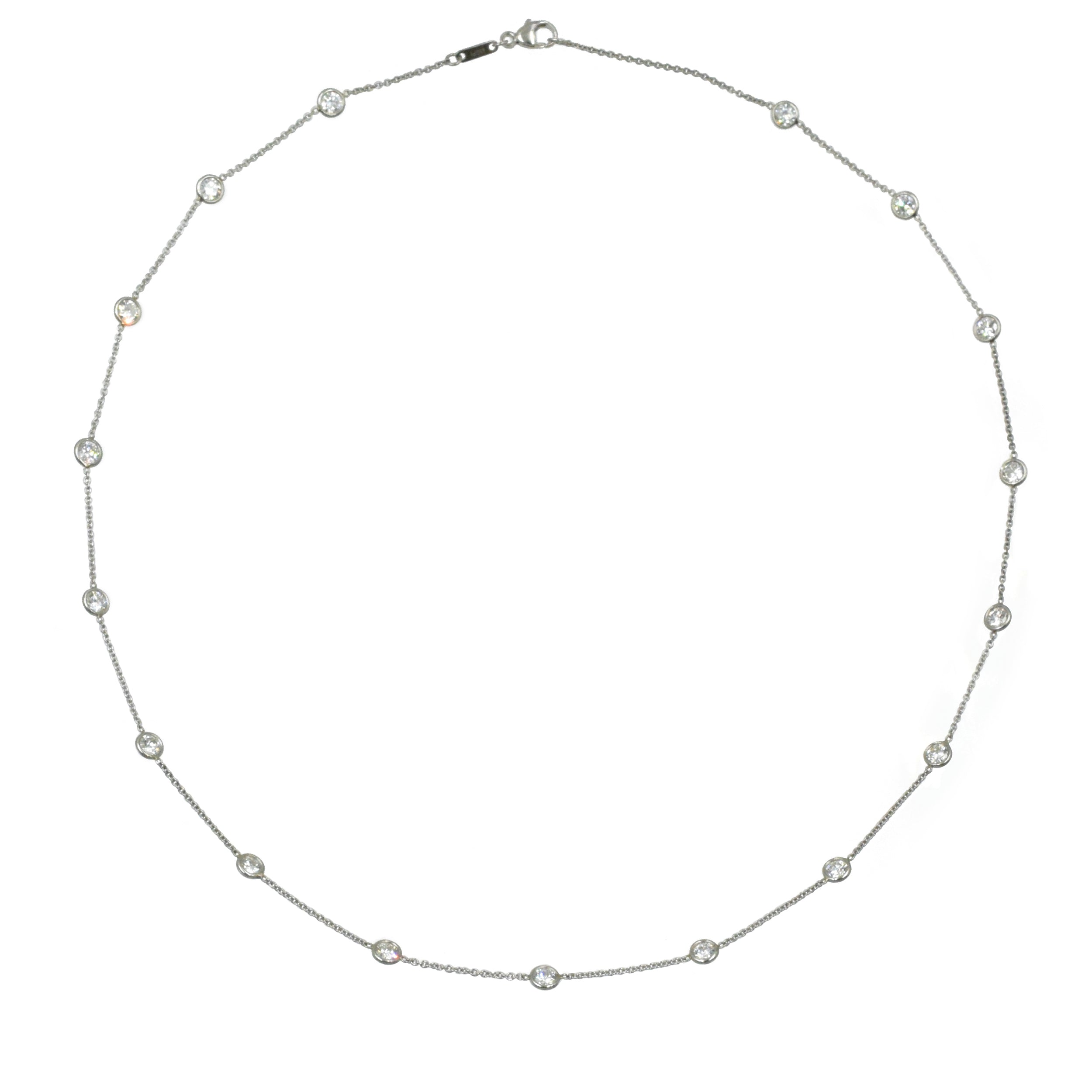 2.75ct Diamond By The Yard Necklace In Platinum