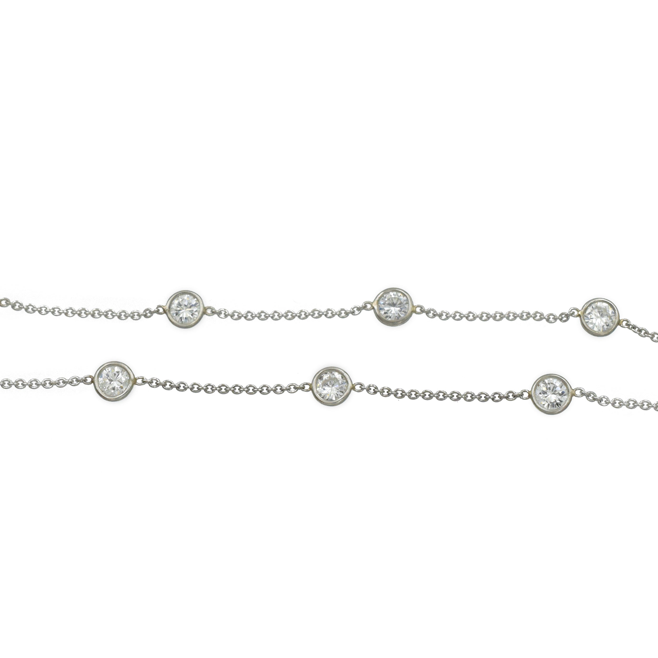 2.75ct Diamond By The Yard Necklace In Platinum