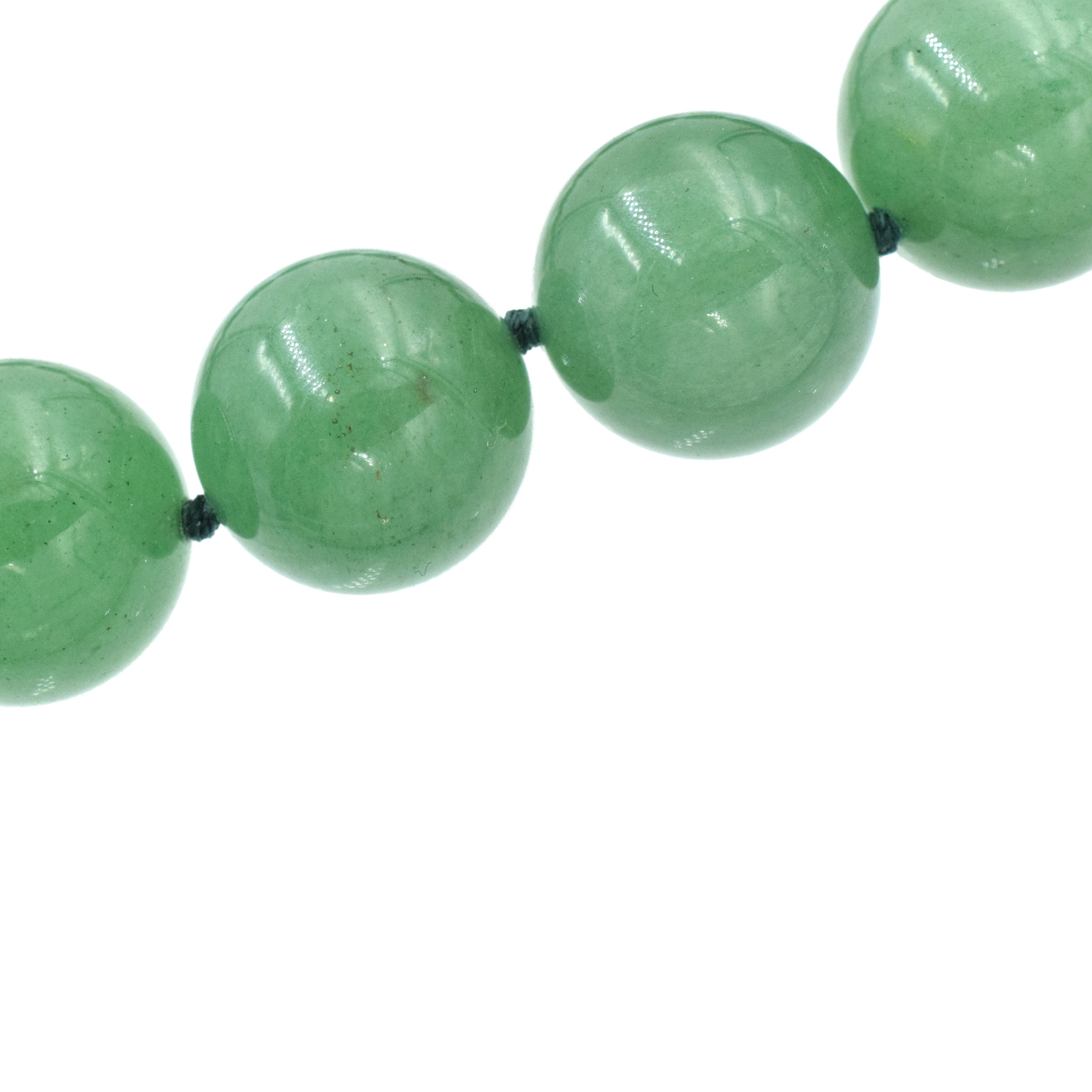 17" Aventurine & Diamond Bead Necklace