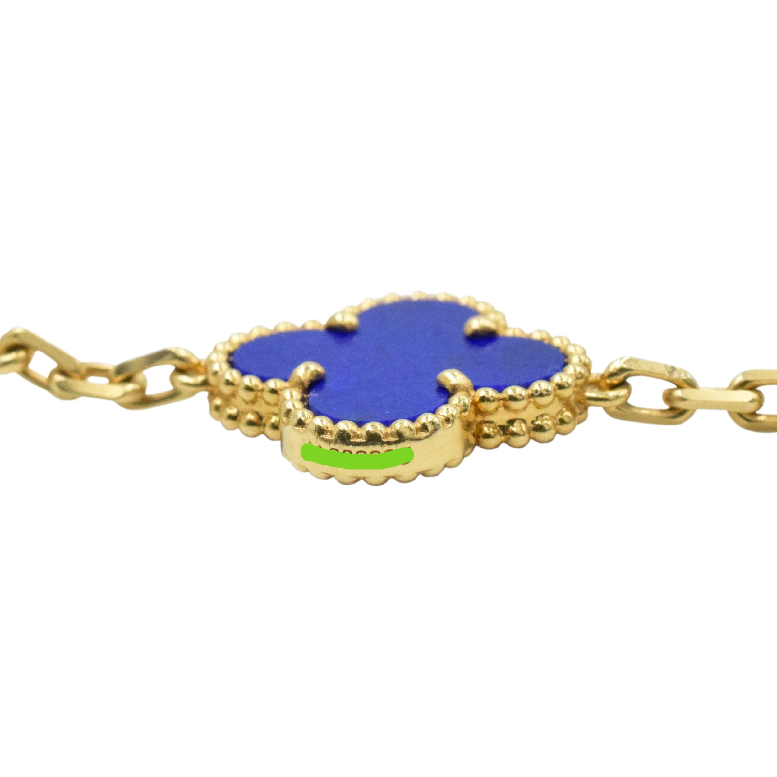 Iconic Diamond & Lapis Lazuli Alhambra Necklace by Van Cleef & Arpels