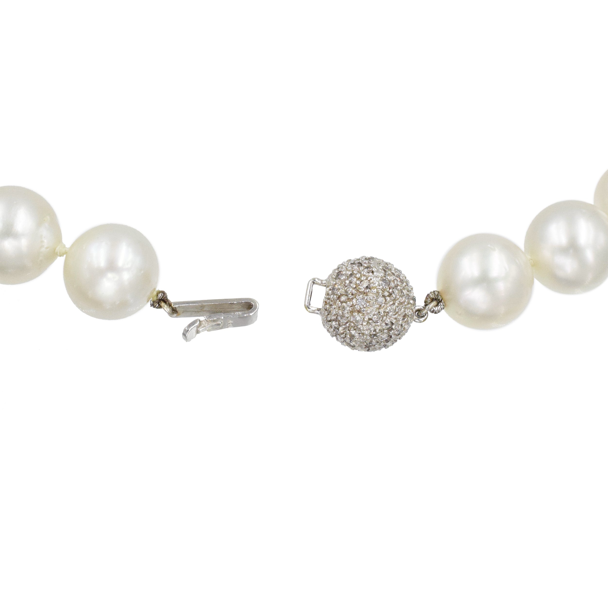 Elegant South Sea Pearl Necklace with Diamond Clasp