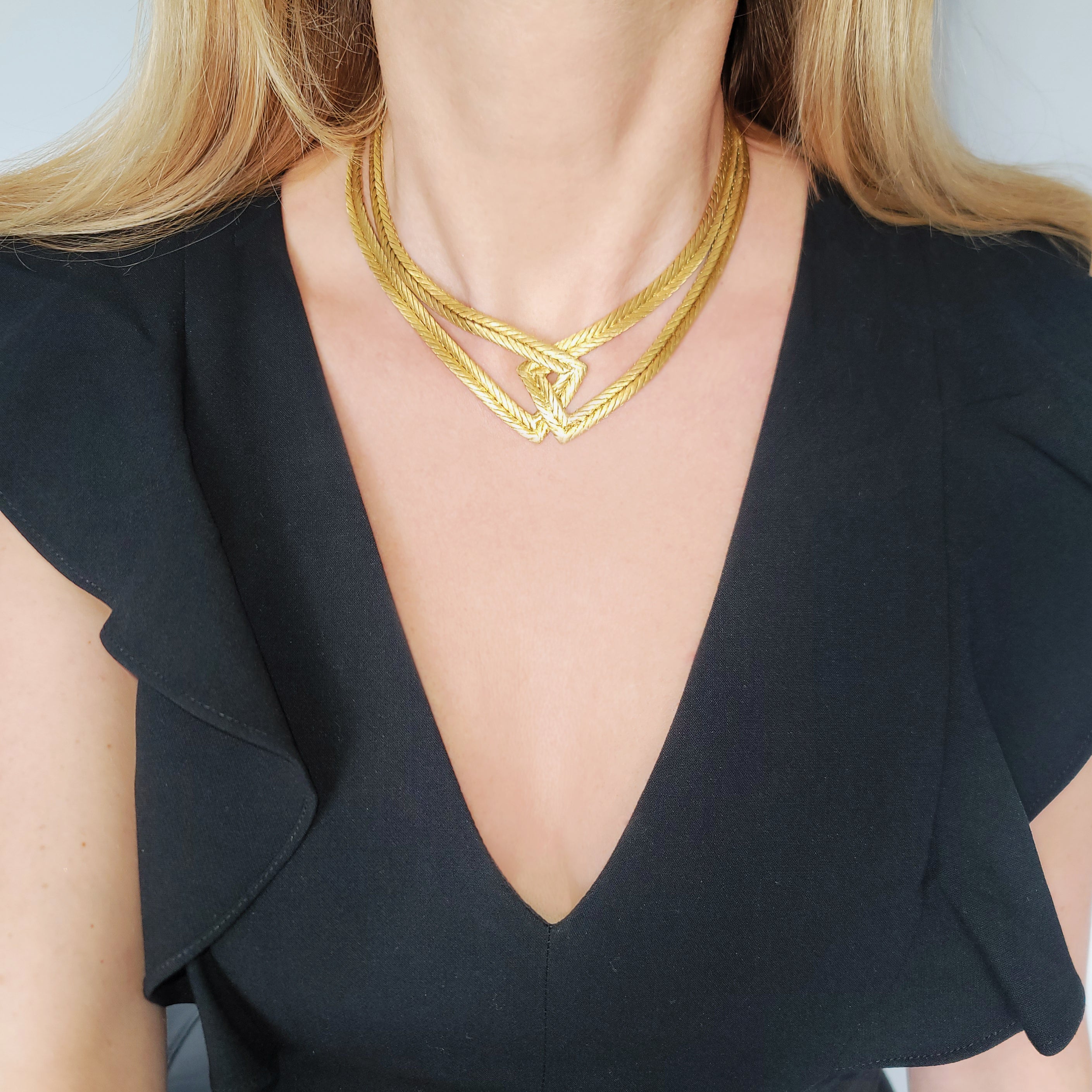1970's Buccellati Woven Gold Necklace