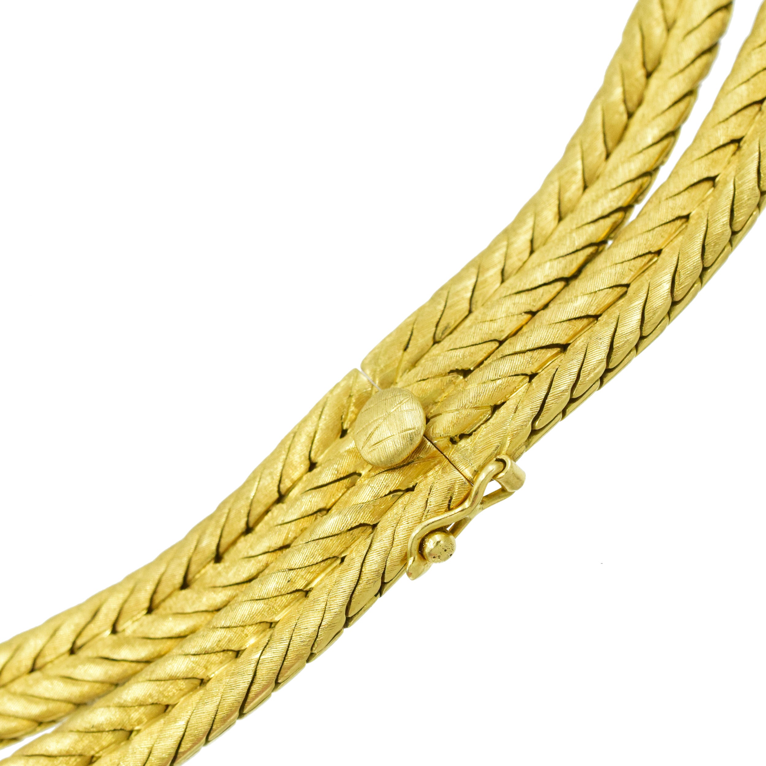 1970's Buccellati Woven Gold Necklace