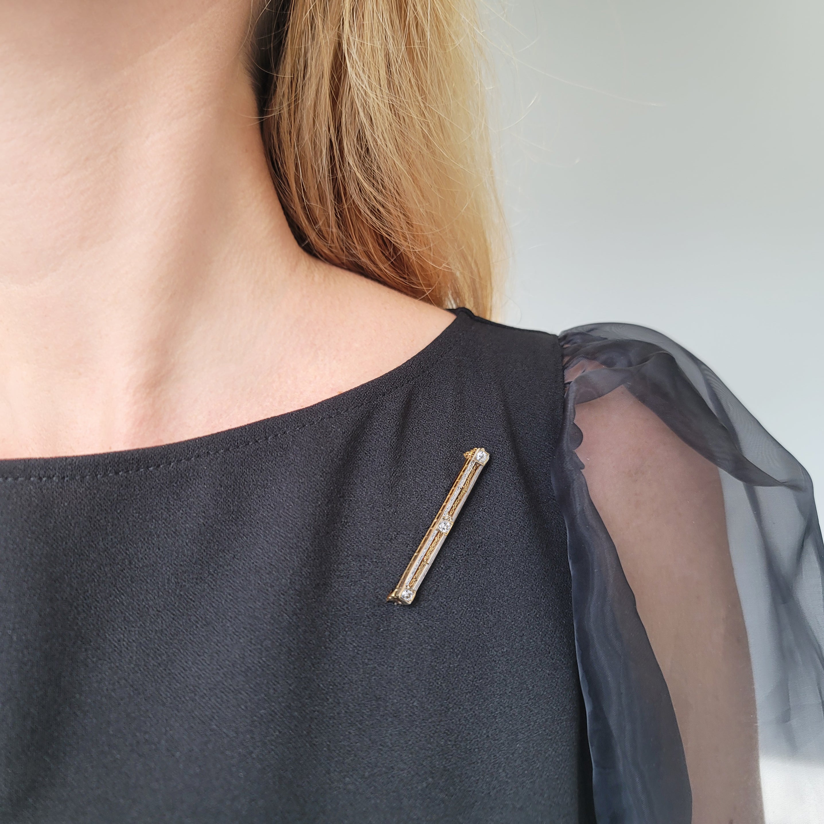 Antique Diamond Bar Pin
