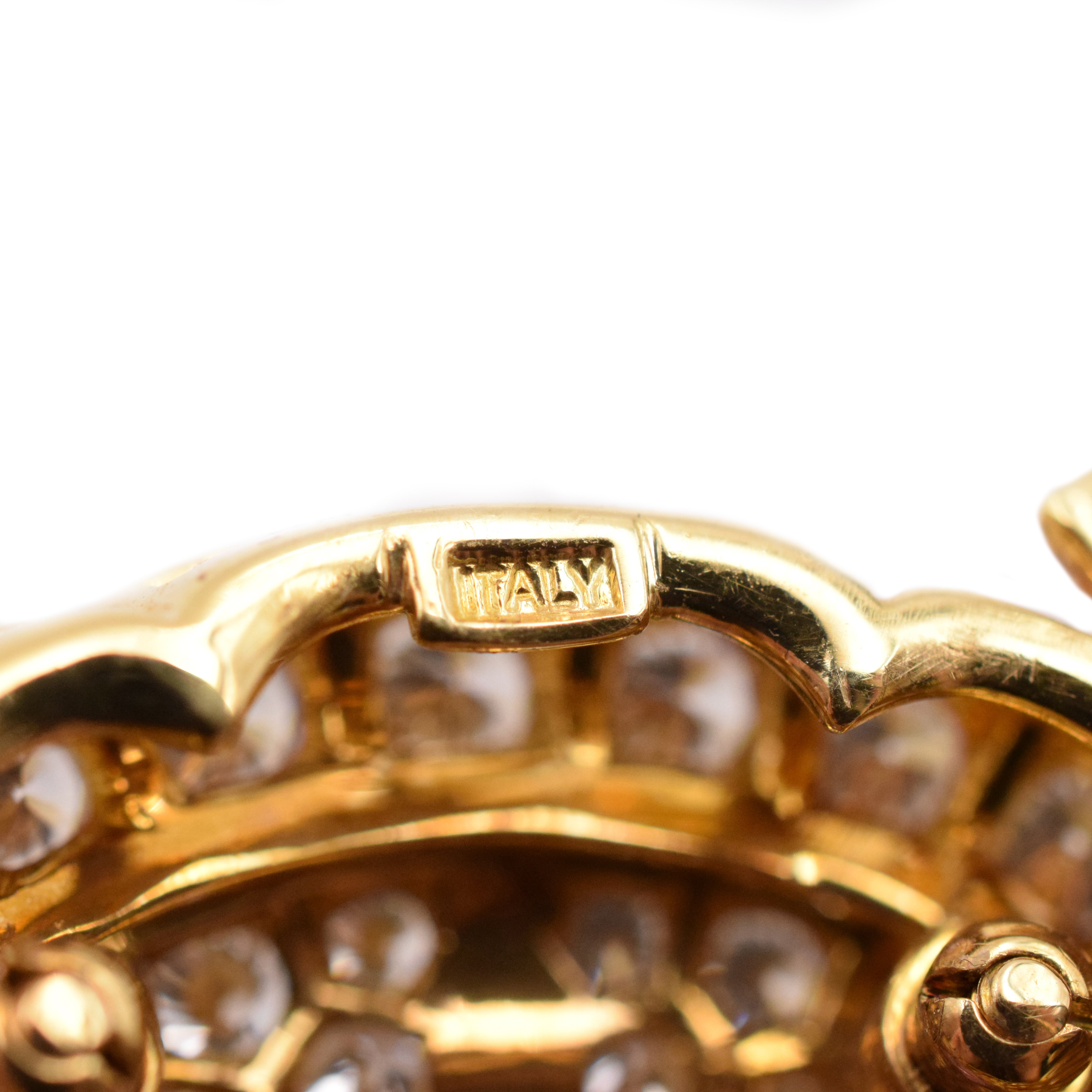 1970's Pink & Blue Sapphire & Diamond Turtle Brooch in 18k Yellow Gold