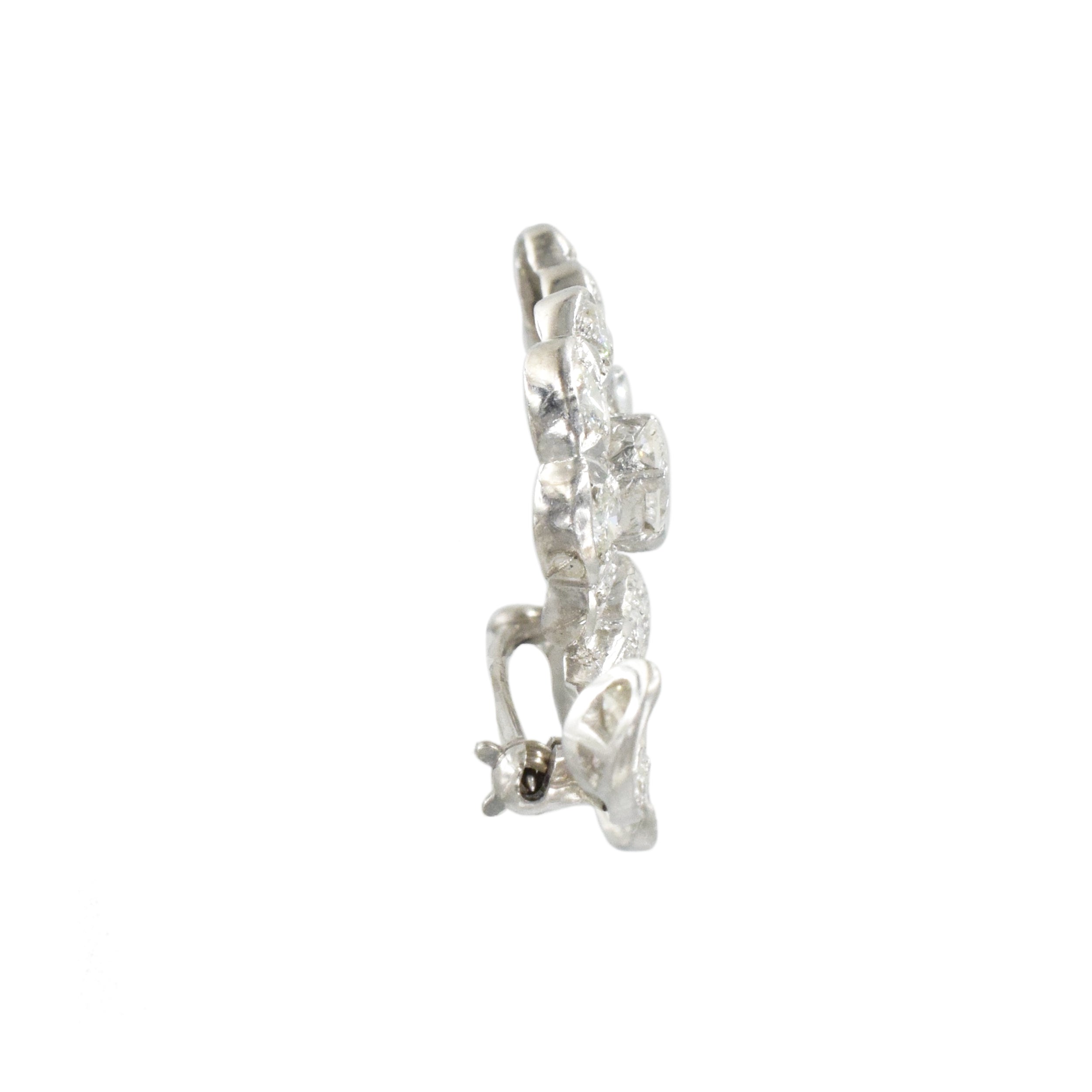 1950-1960 3ct Diamond & Platinum Brooch