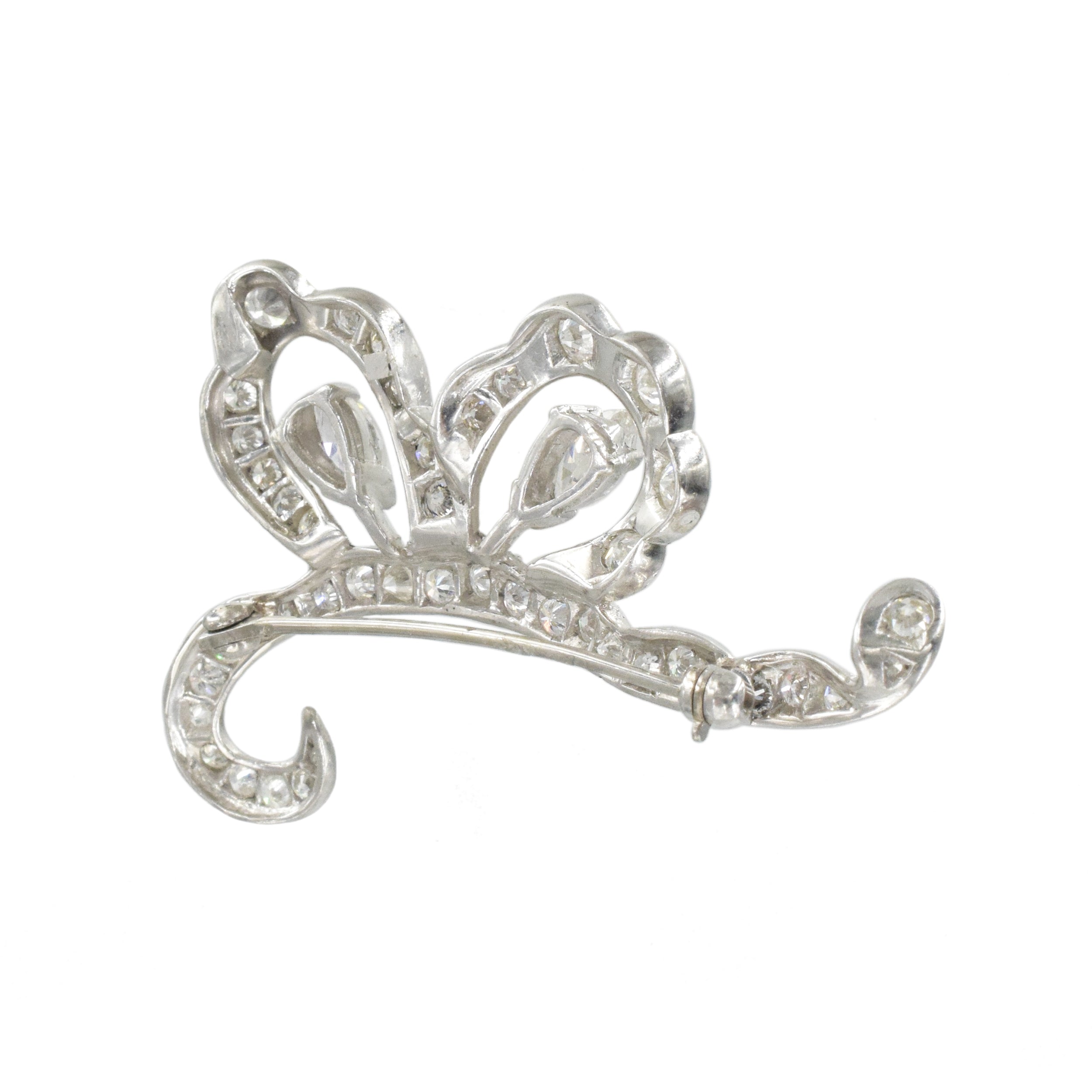 1950-1960 3ct Diamond & Platinum Brooch