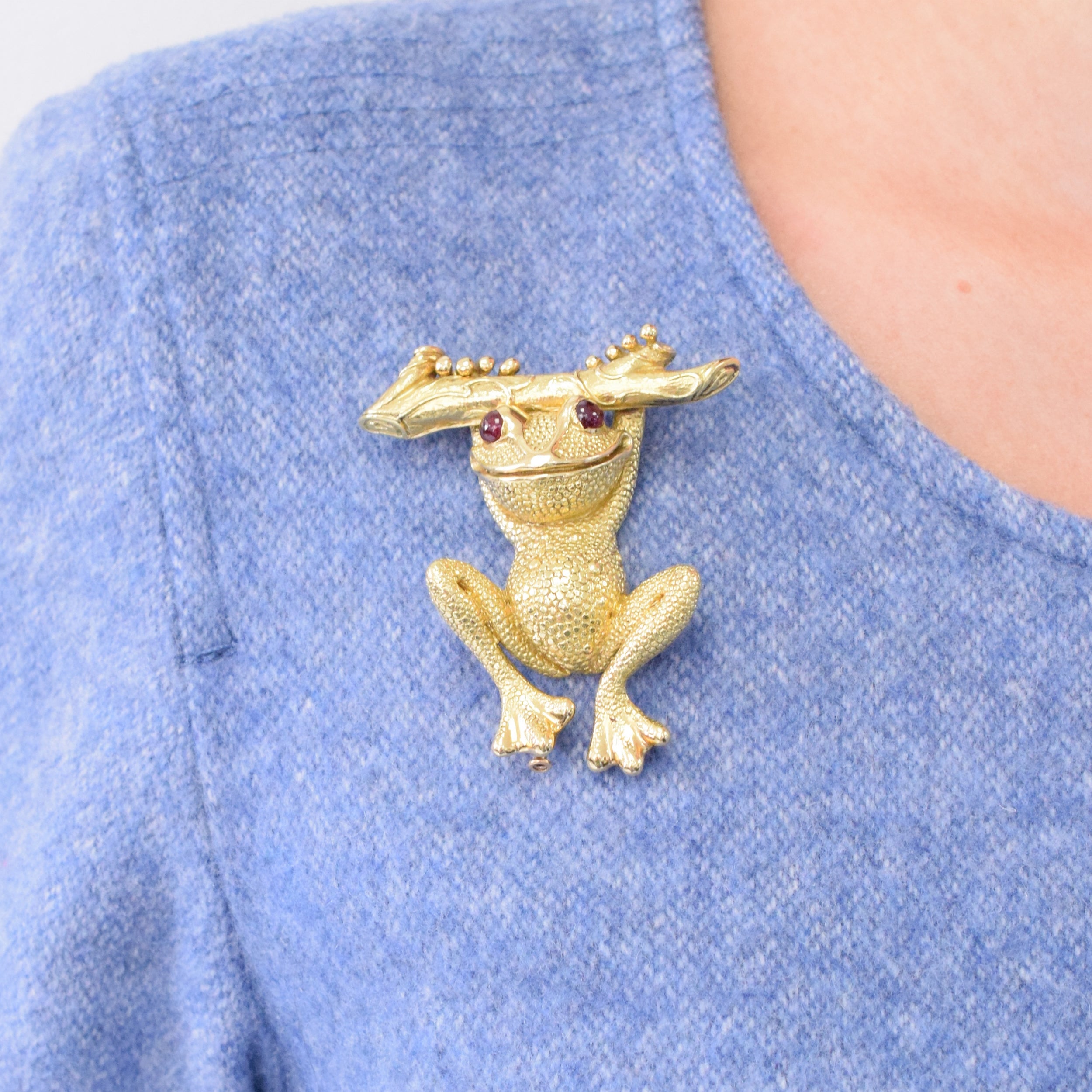 Whimsical Frog Brooch by Andrew Clunn
