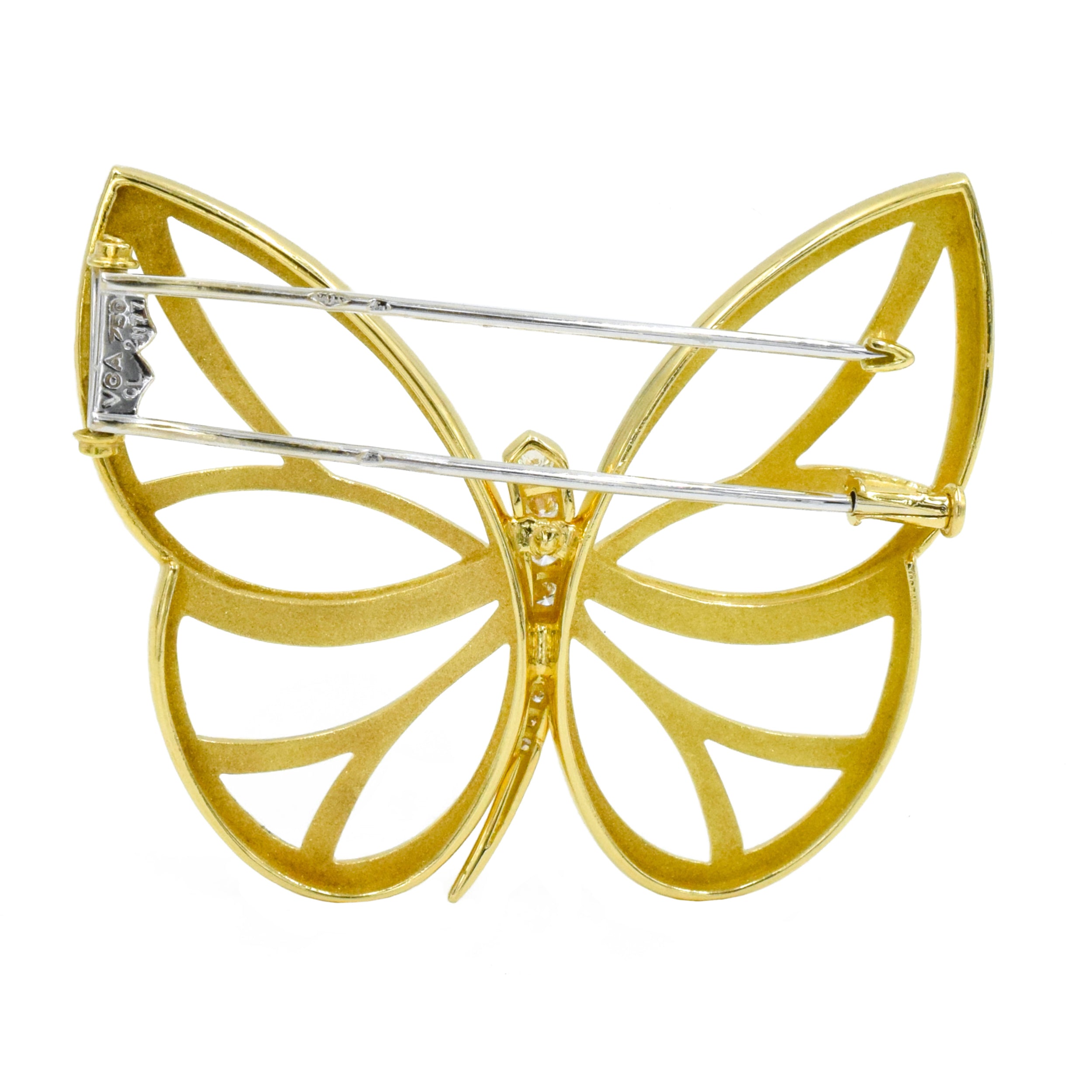 Van Cleef & Arpels Papillon Brooch & Lapel Pin In 18k Gold