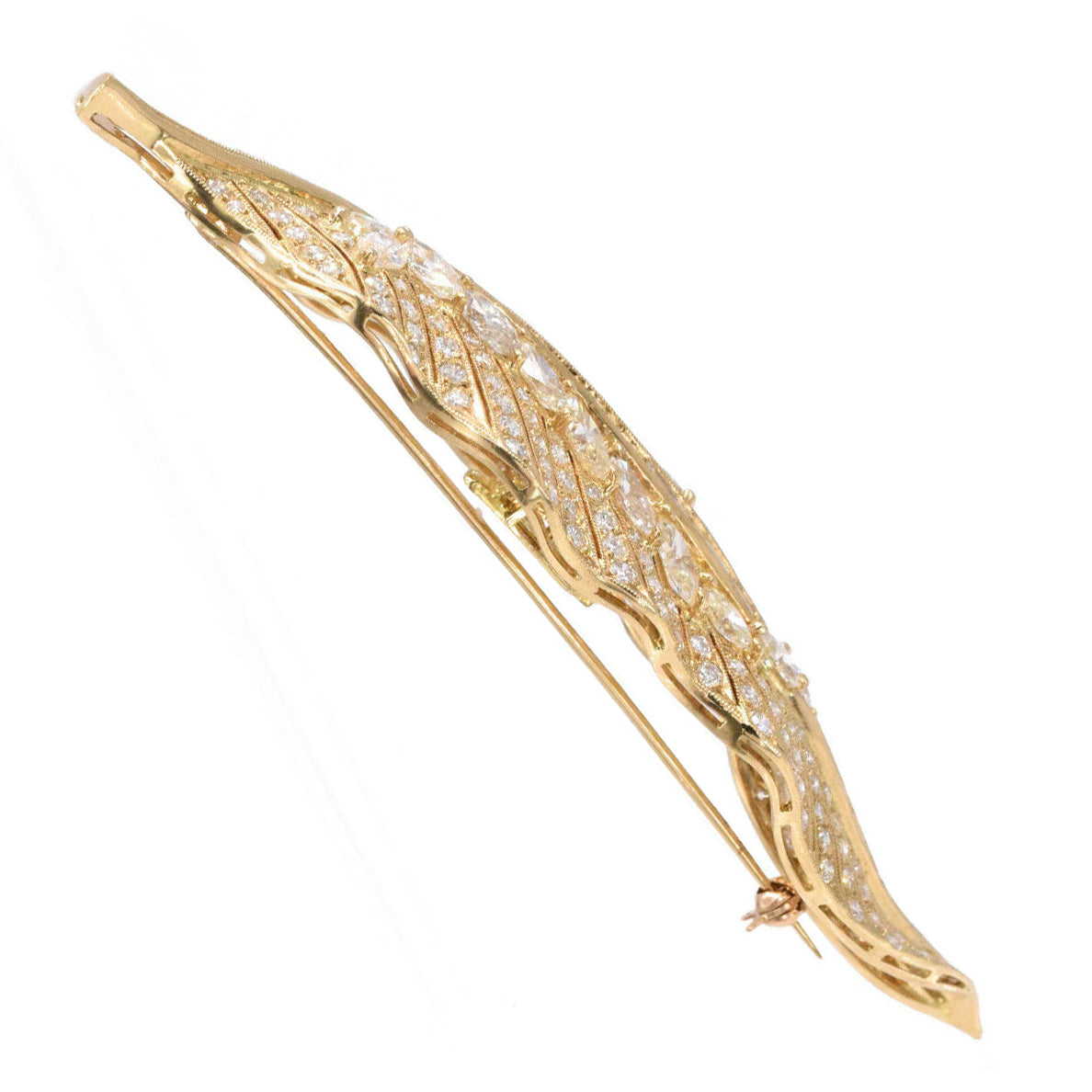 9.50ct Diamond Leaf Brooch and Lapel Pin