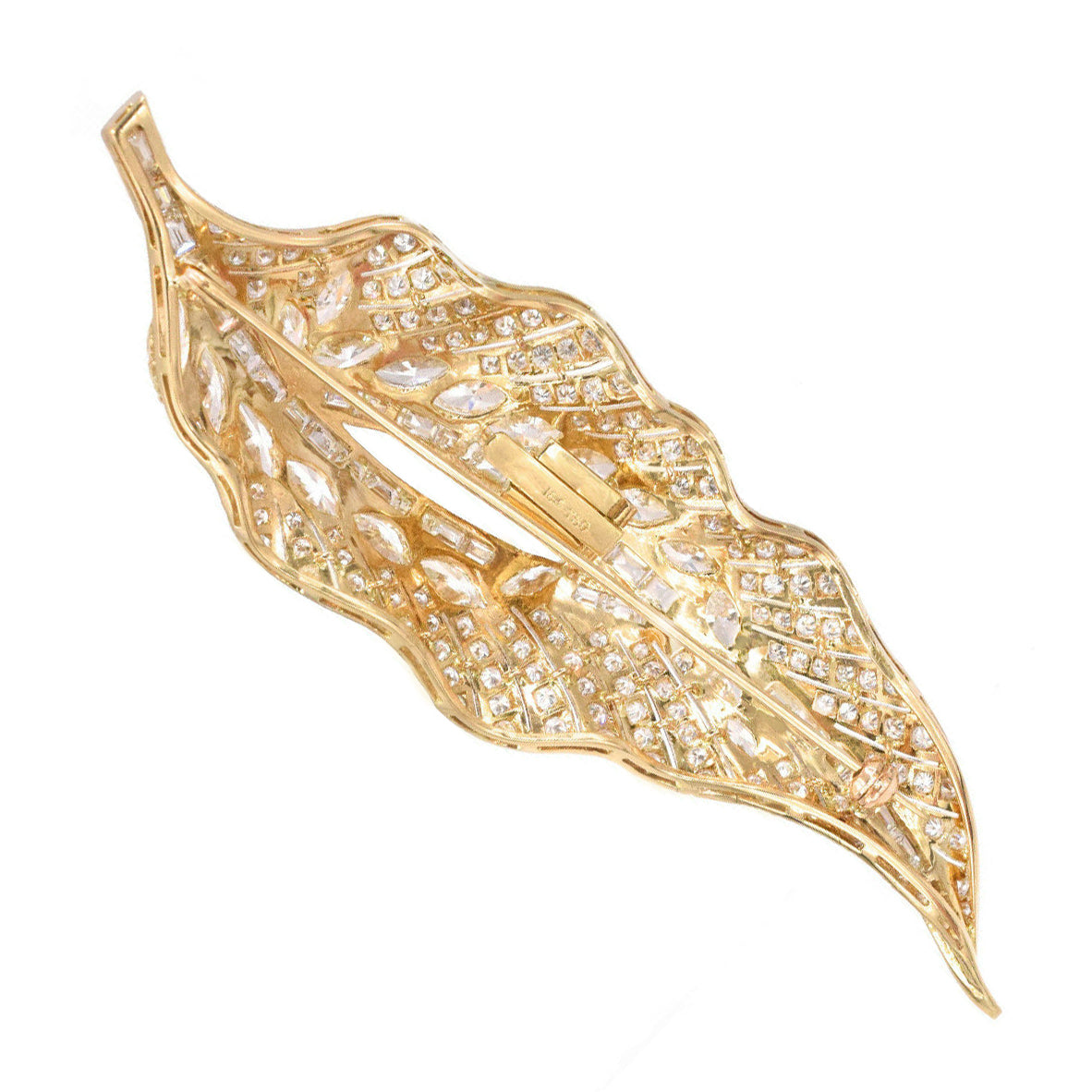 9.50ct Diamond Leaf Brooch and Lapel Pin