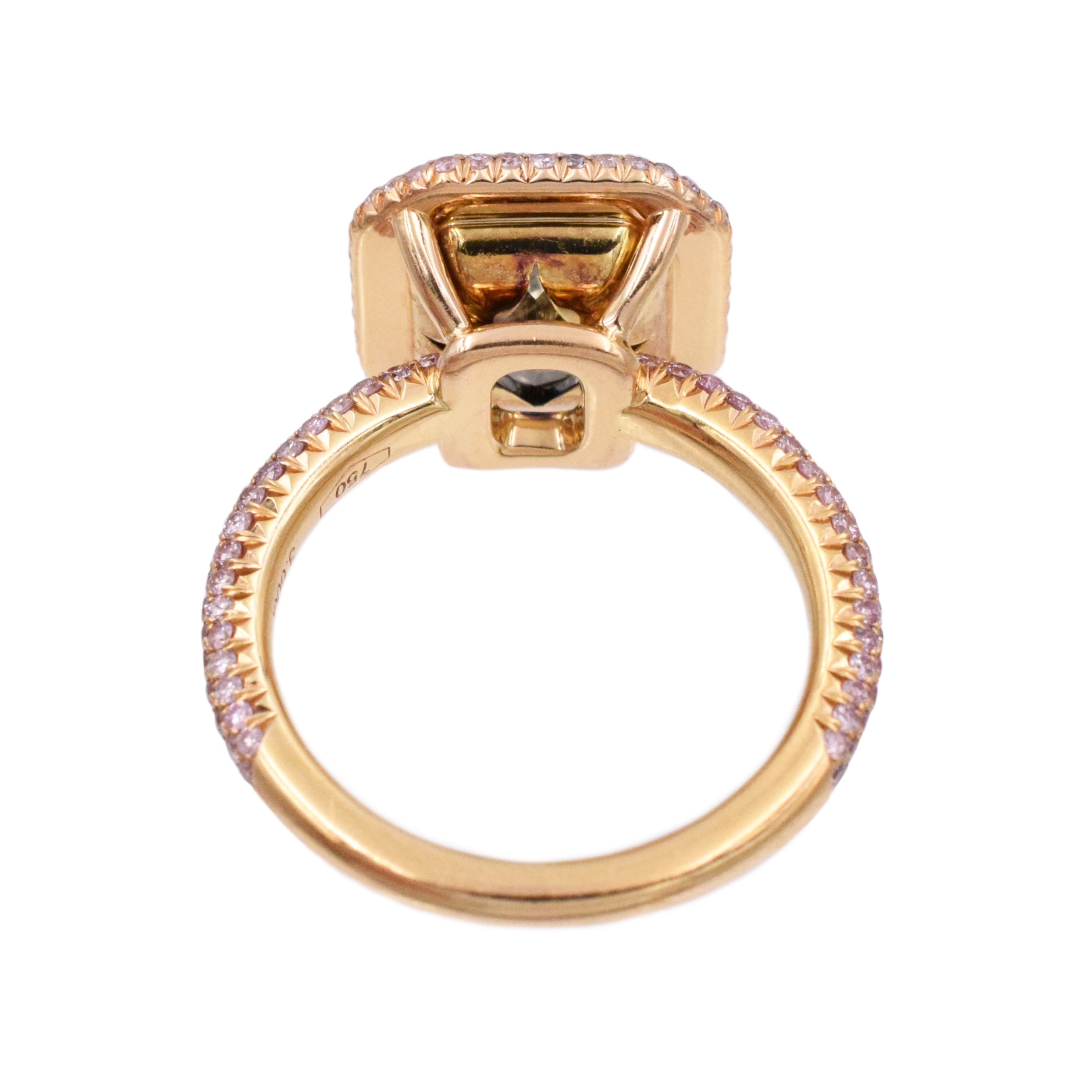 3.60ct Natural Fancy Green-Yellow Diamond Ring
