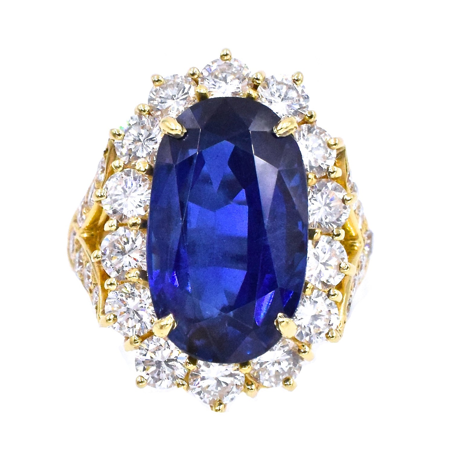 Van Cleef & Arpels 1980's Burma No Heat Sapphire & Diamond Ring
