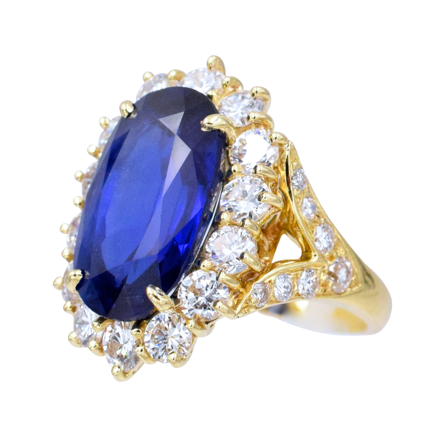 Van Cleef & Arpels 1980's Burma No Heat Sapphire & Diamond Ring