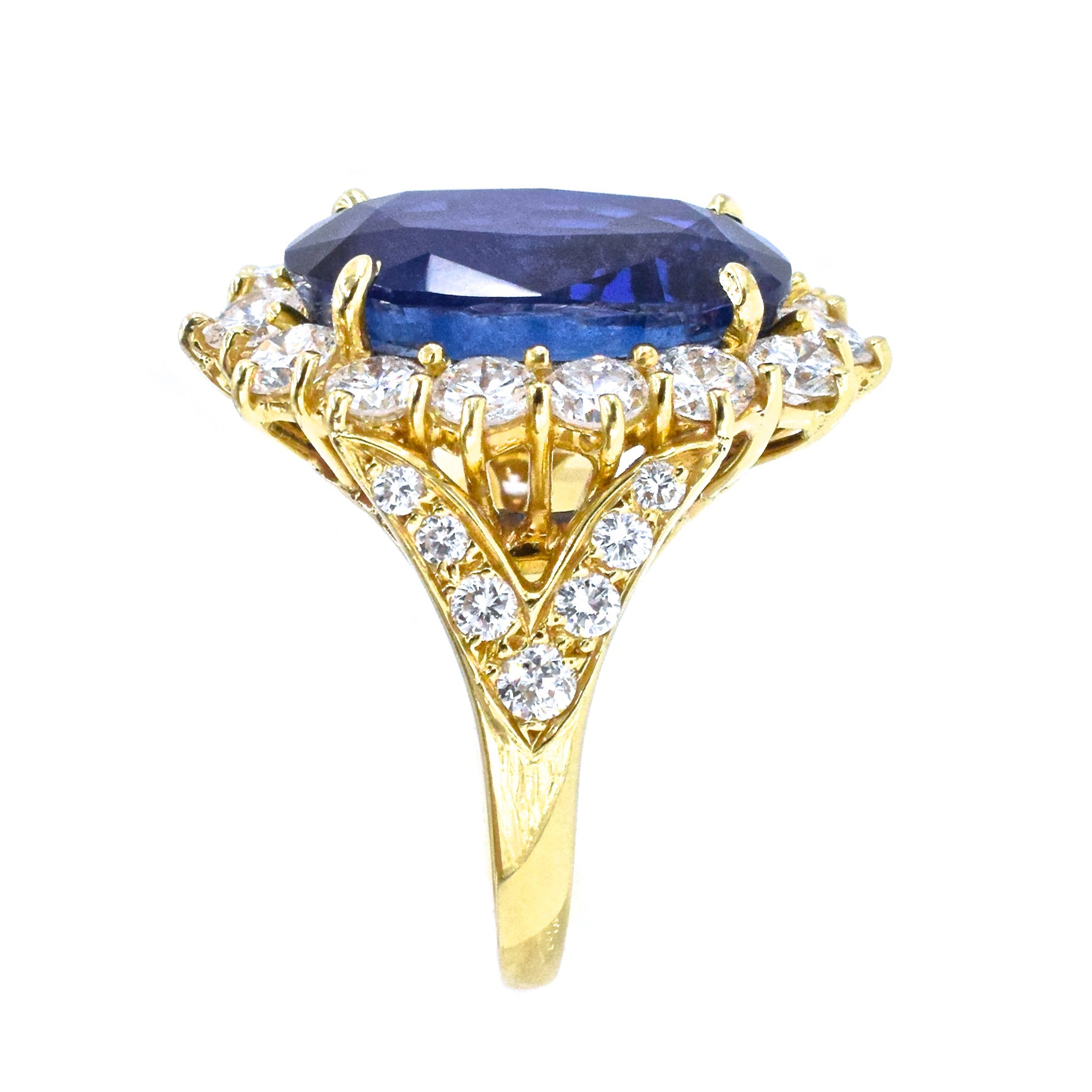 Van Cleef & Arpels 1980's Burma No Heat Sapphire & Diamond Ring