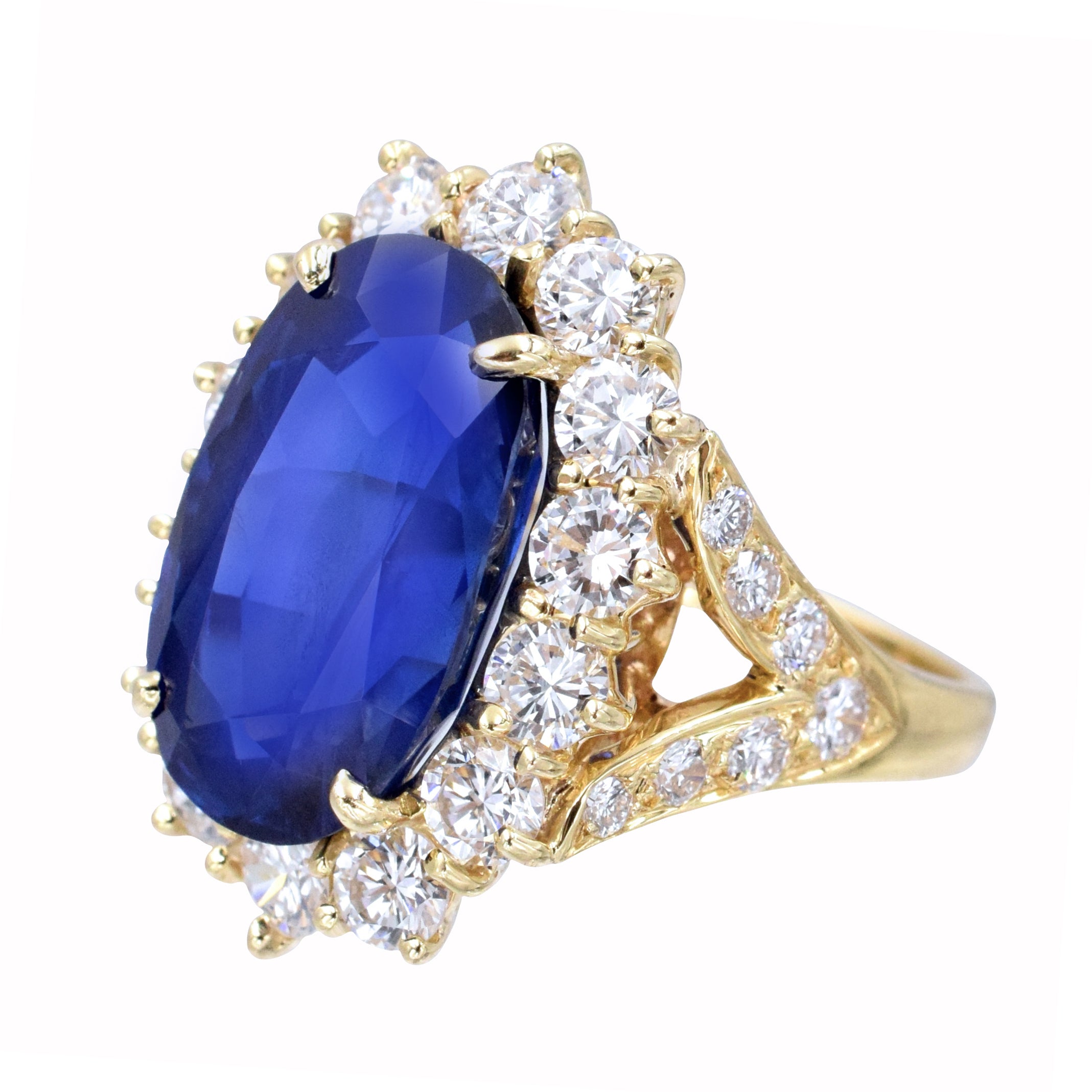 Van Cleef & Arpels 1980's Burma No Heat Sapphire & Diamond Ring