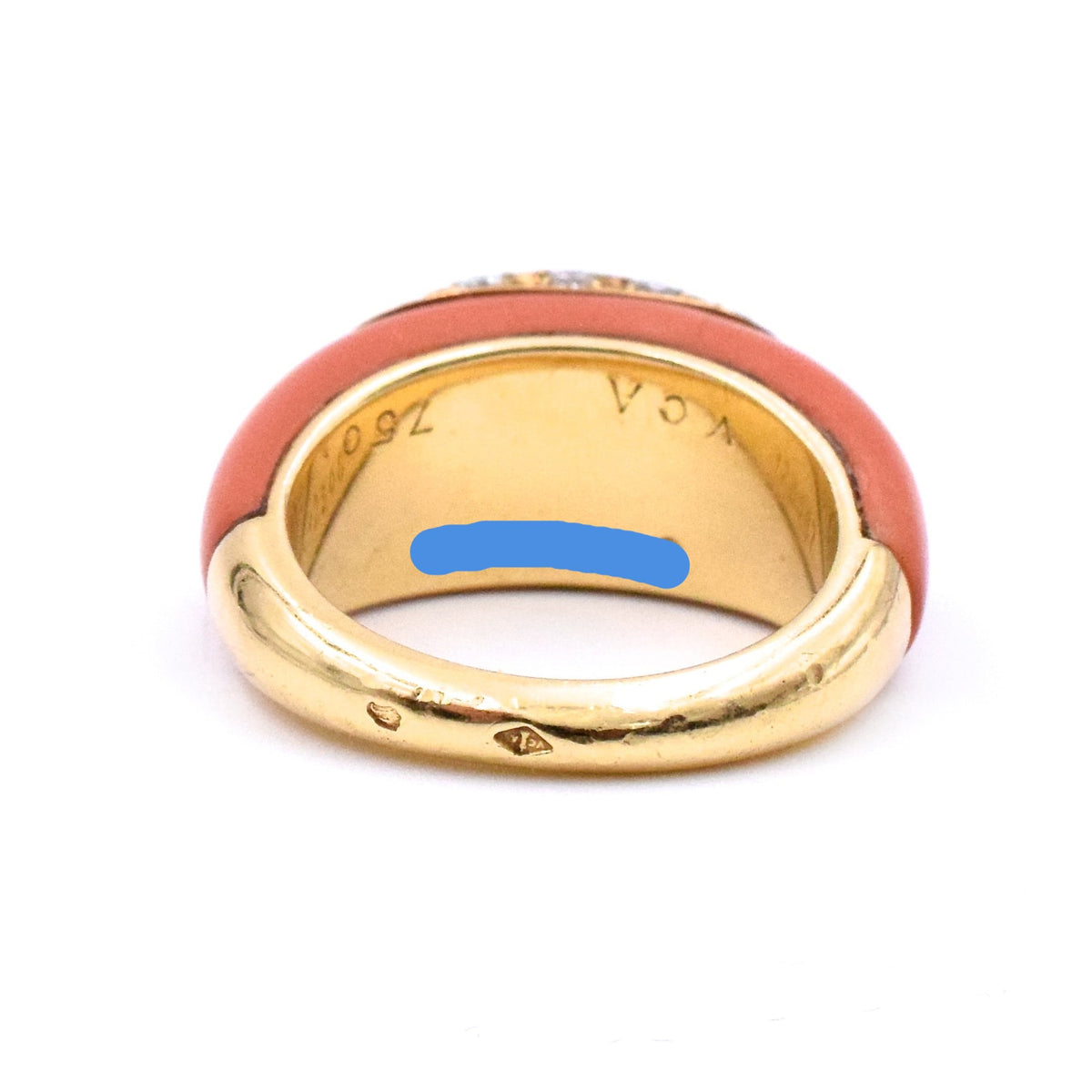Vintage Diamond & Coral Ring by Van Cleef & Arpels