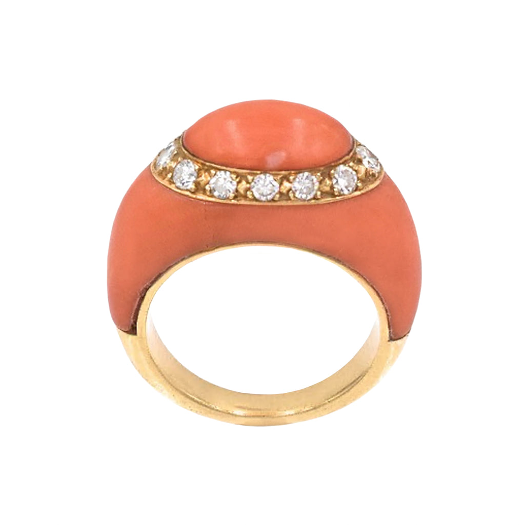 1970's Coral & Diamond Bracelet by Van Cleef & Arpels – Nally Jewels