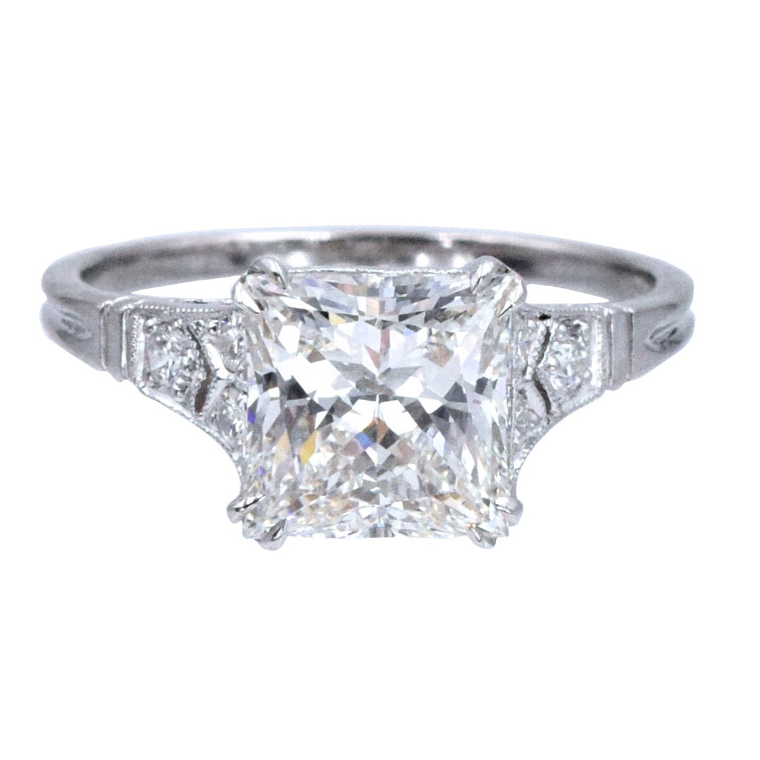 2.33ct Princess Cut Diamond Engagement Ring in Platinum