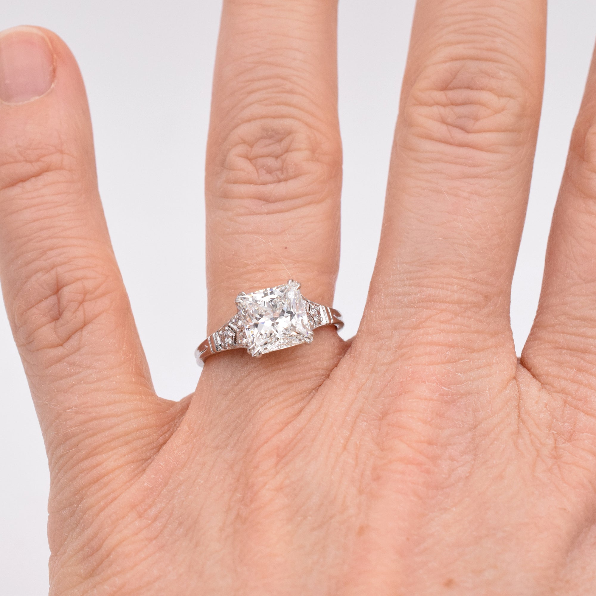 2.33ct Princess Cut Diamond Engagement Ring in Platinum