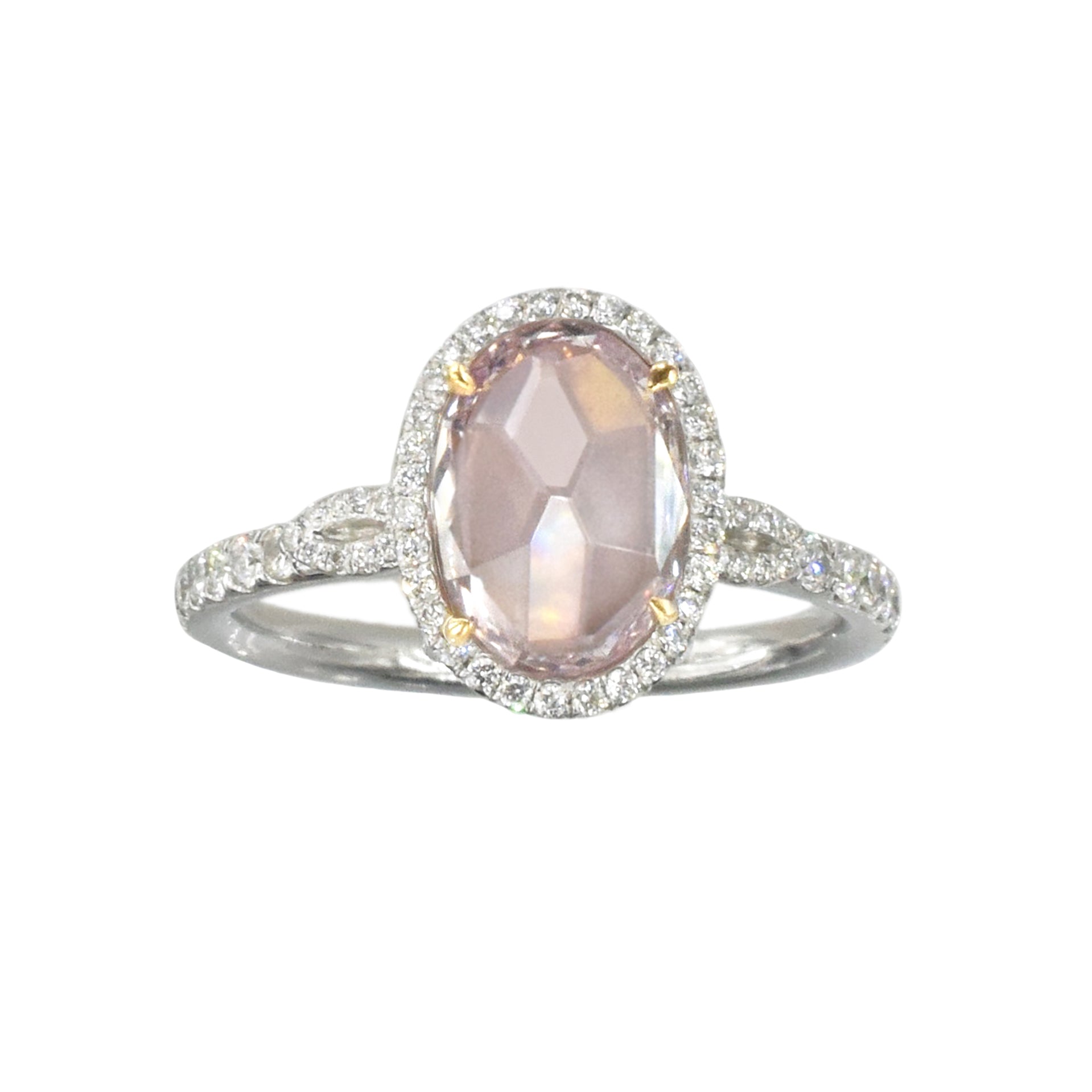 0.88ct Natural Fancy Pink Diamond Engagement Ring