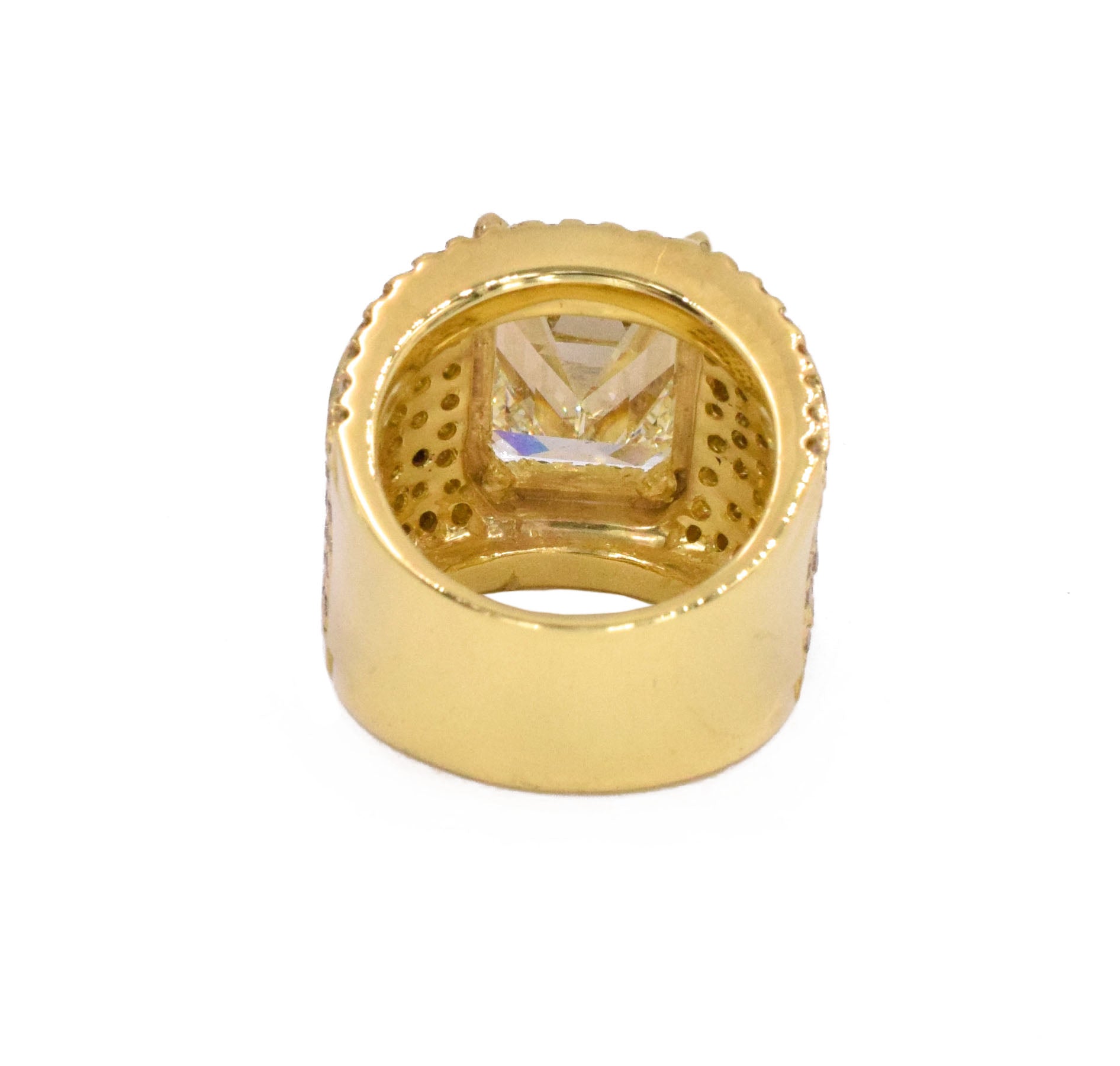 14.44ct Emerald Cut Diamond Ring in 18k Yellow Gold