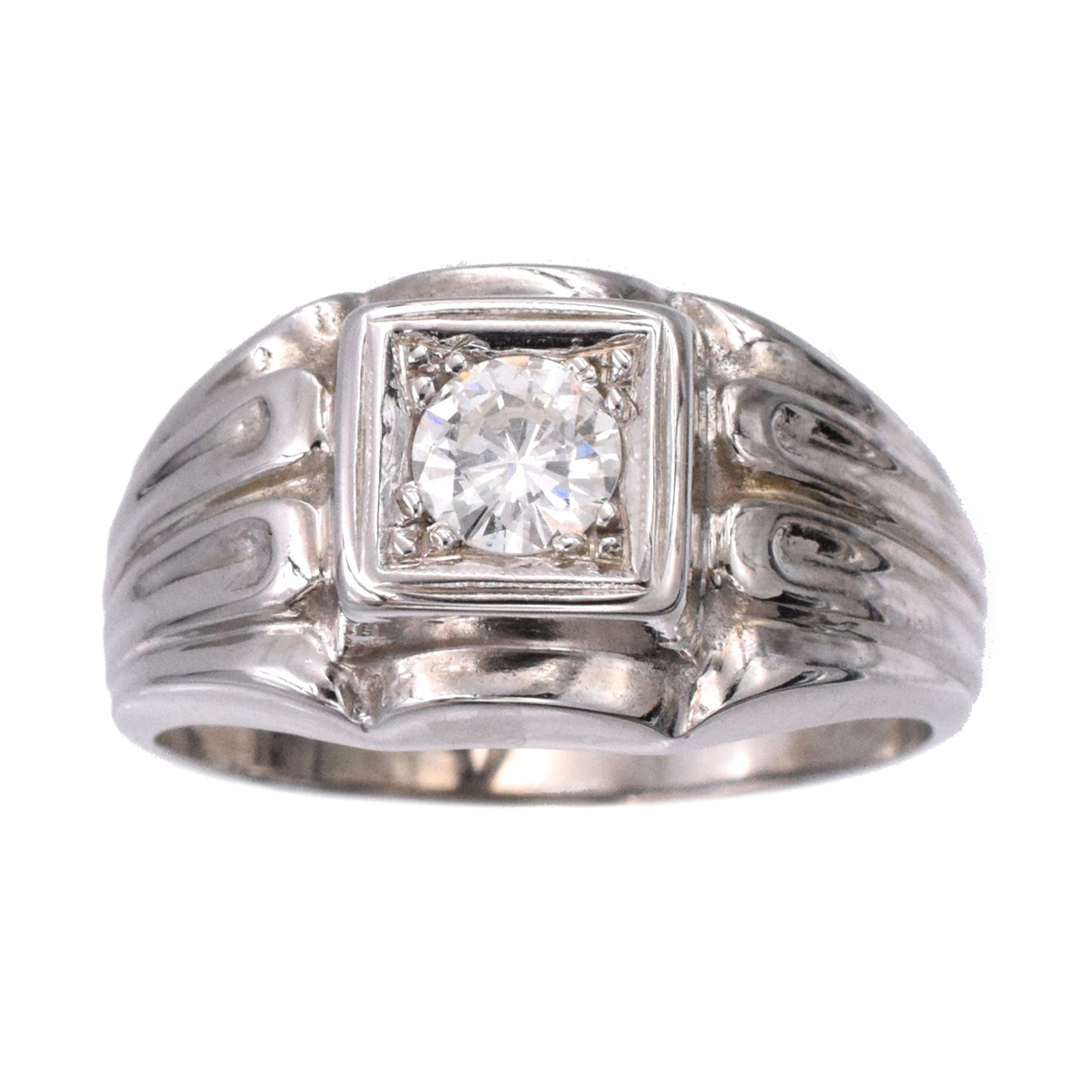 Men's Diamond RIng in 14k White Gold