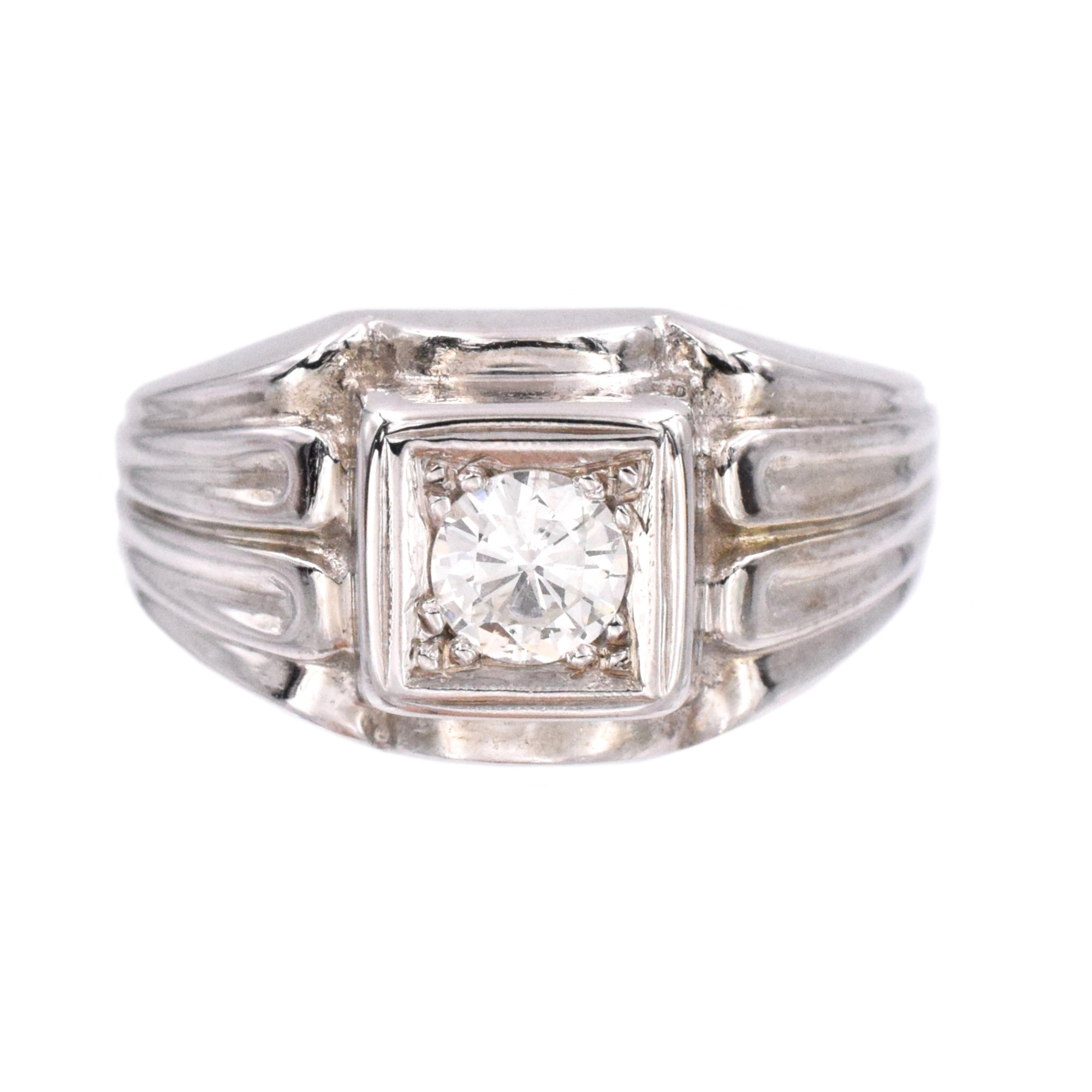 Men's Diamond RIng in 14k White Gold
