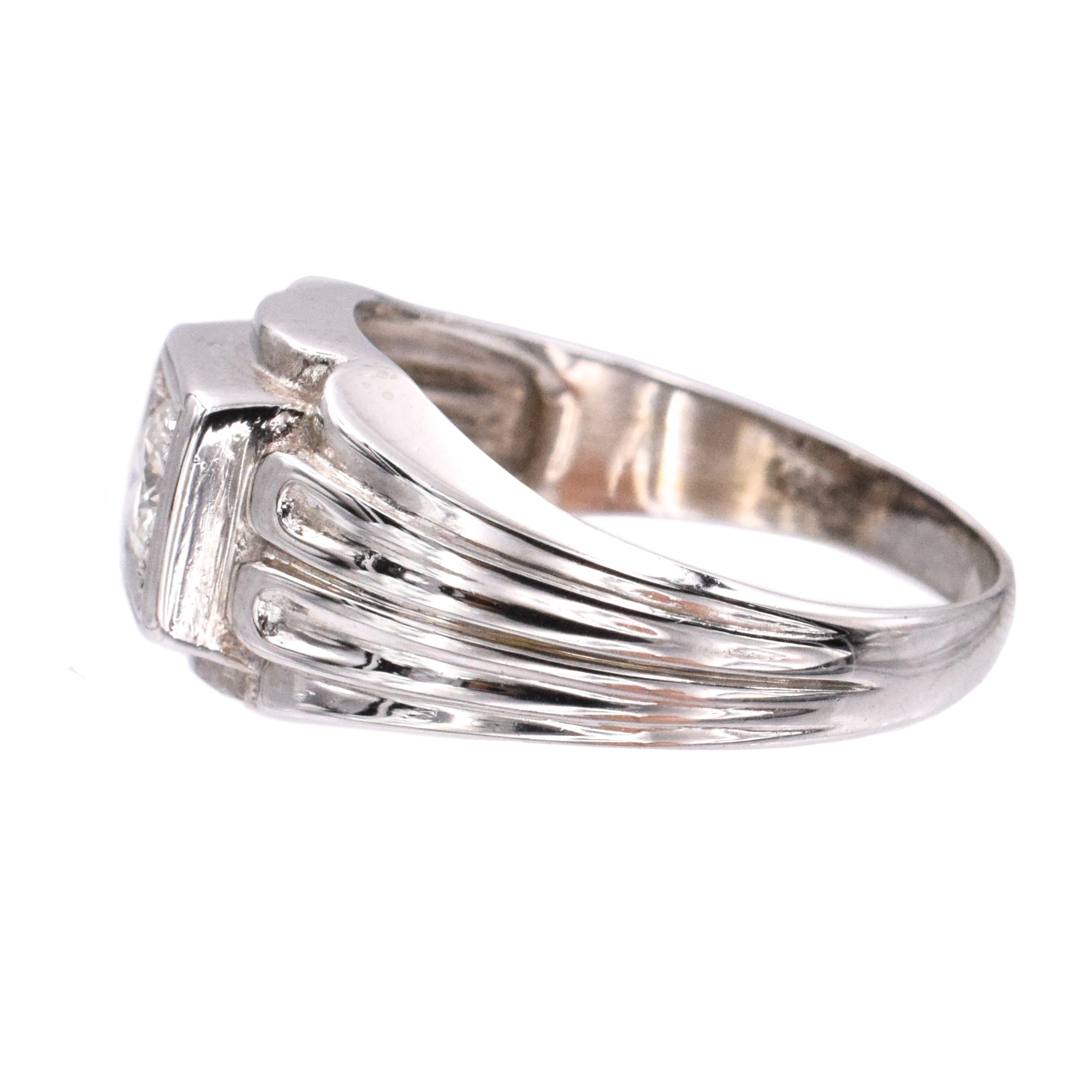 Men's Diamond RIng in 14k White Gold