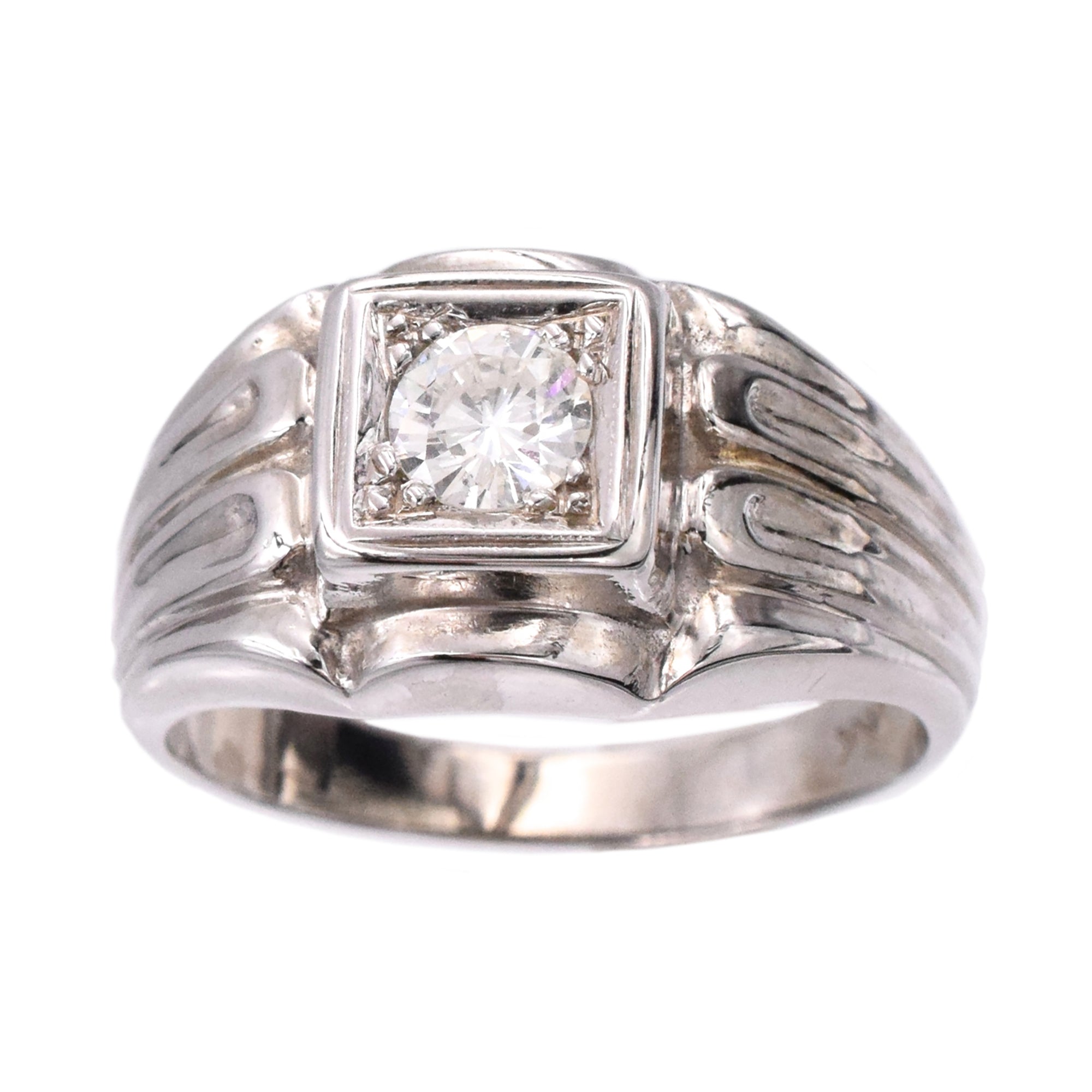 Men's Diamond RIng in 14k White Gold